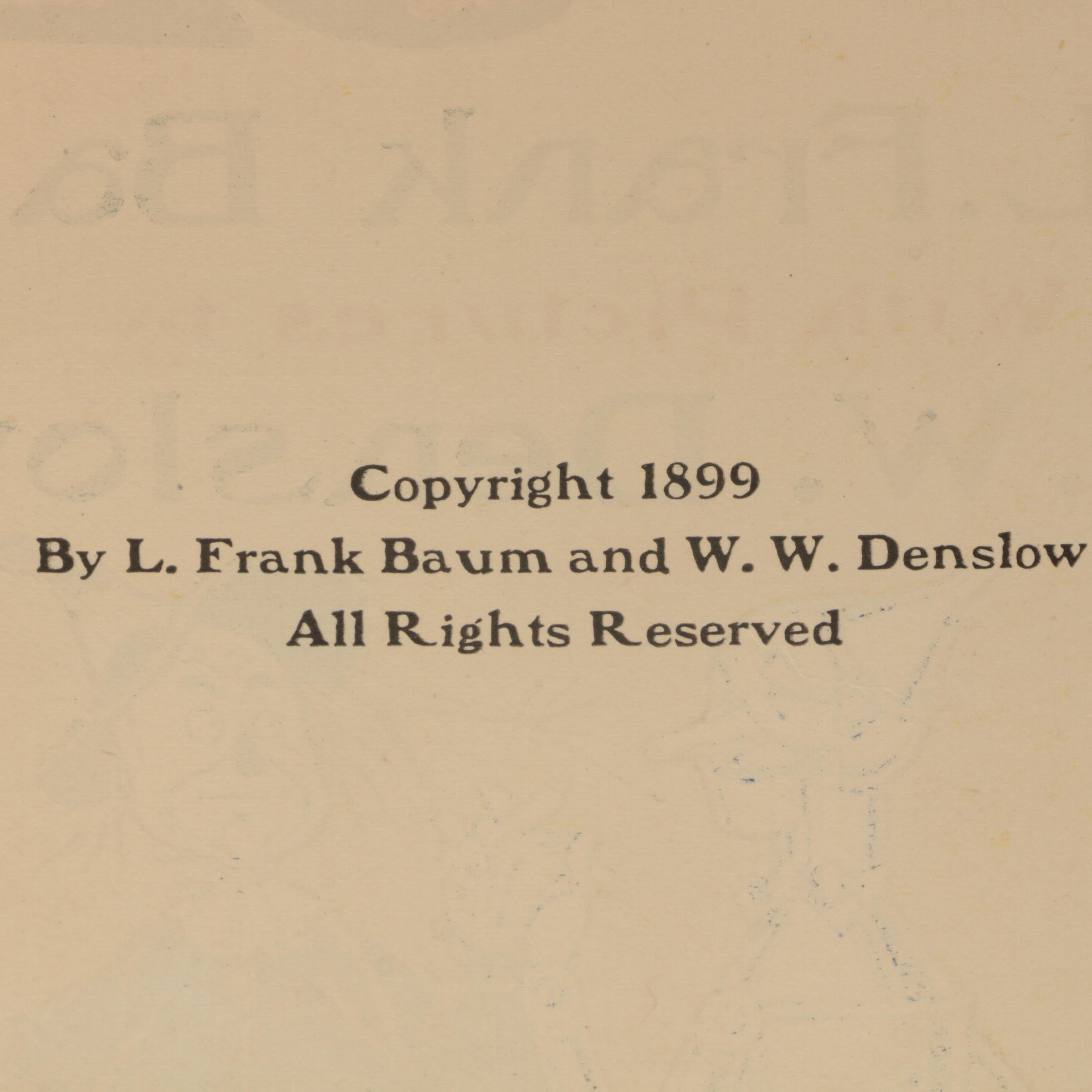1900 First Edition Second State "The Wonderful Wizard of Oz" by L. Frank Baum