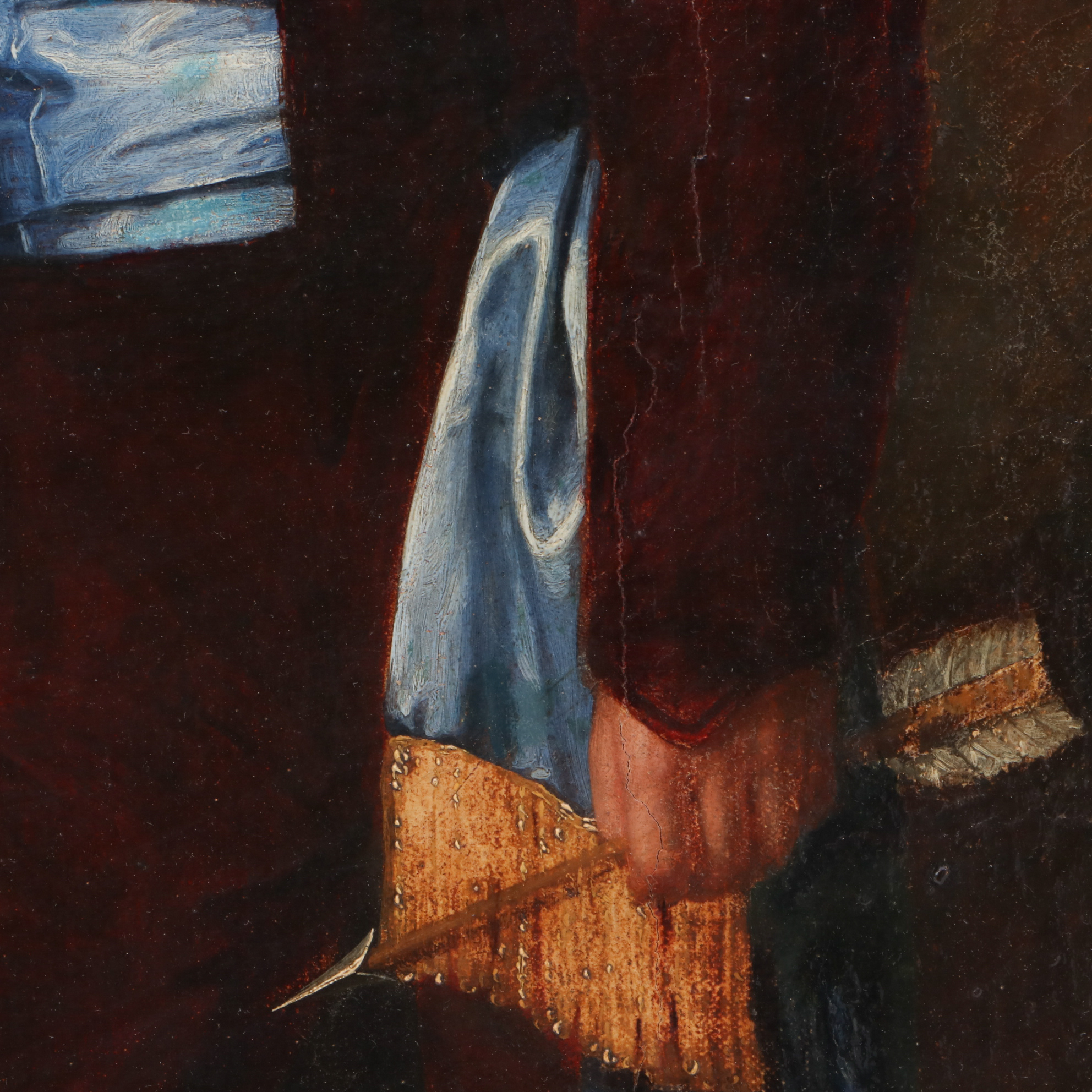 Joseph Anton Muxel 1824 Mural-Sized Family Portrait Oil Painting on Canvas