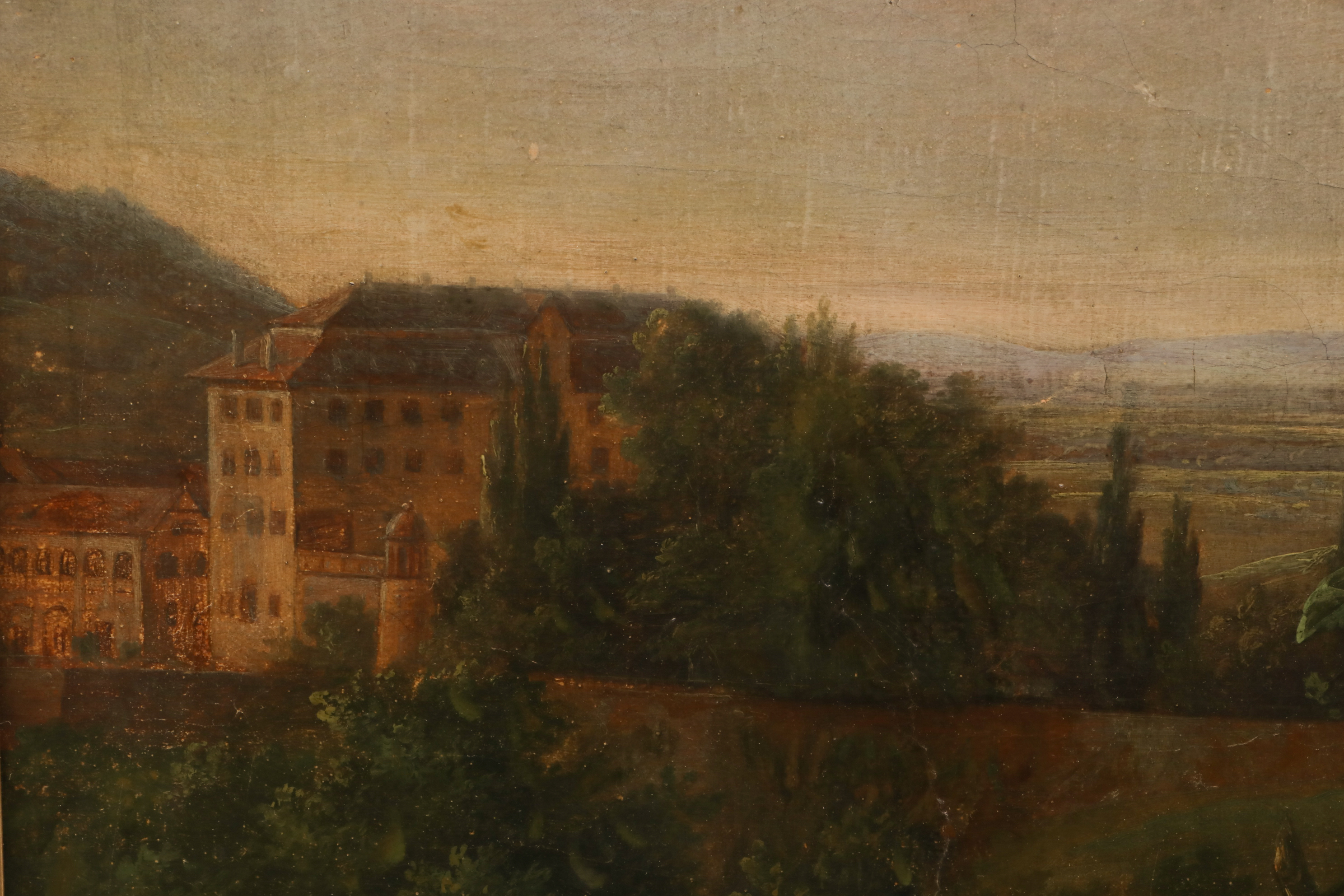 Joseph Anton Muxel 1824 Mural-Sized Family Portrait Oil Painting on Canvas