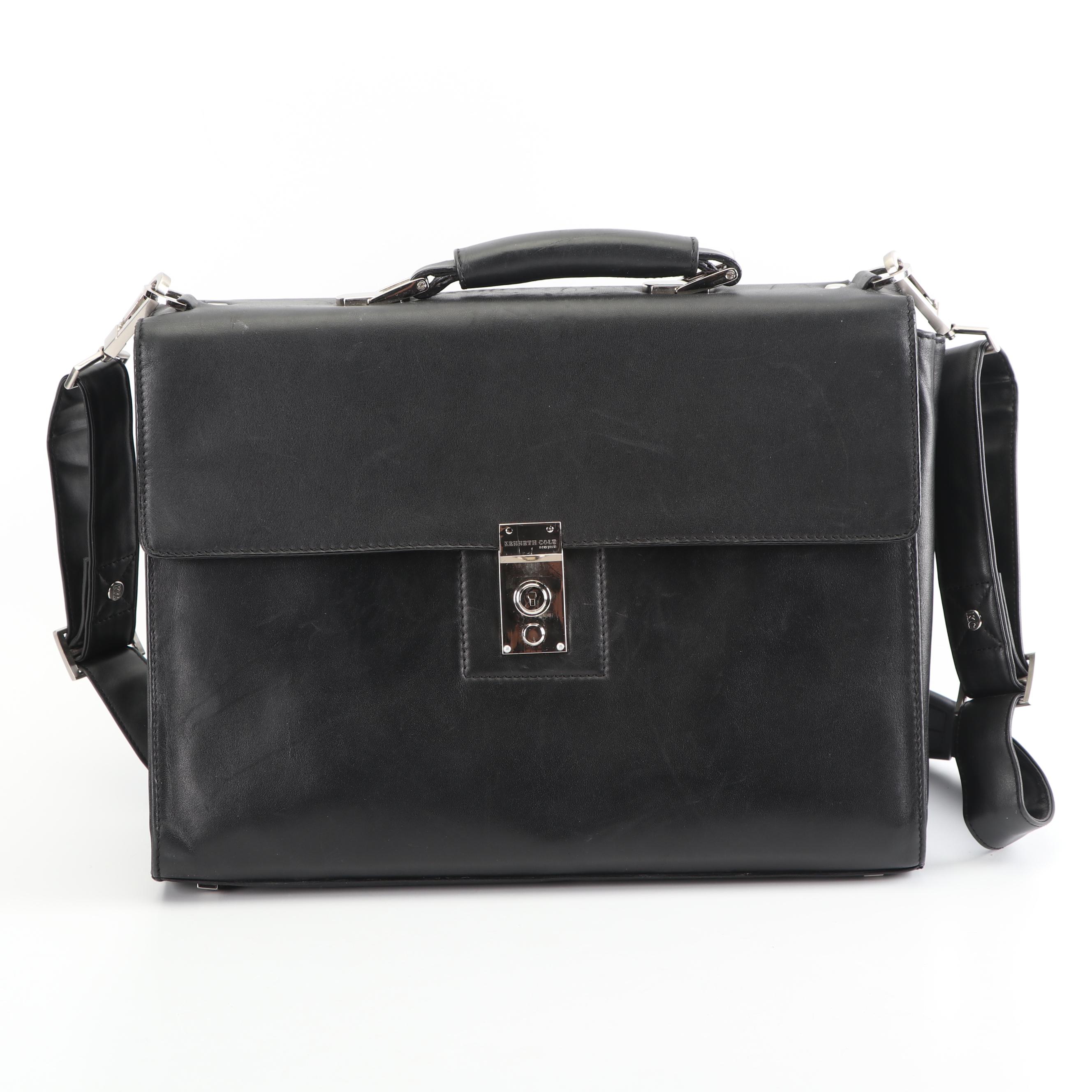 Kenneth Cole New York Leather Briefcase and Cole Haan Leather Portfolio