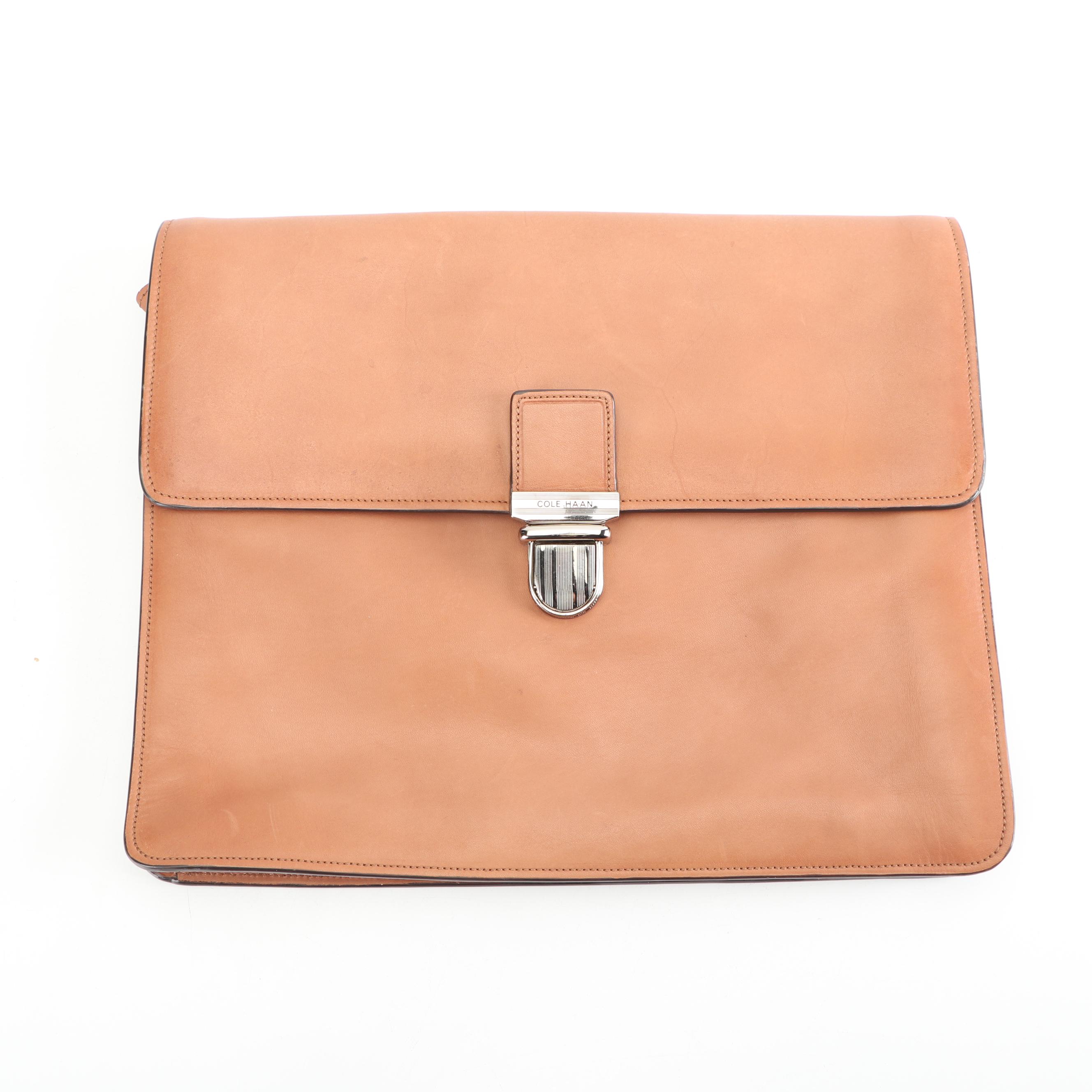 Kenneth Cole New York Leather Briefcase and Cole Haan Leather Portfolio
