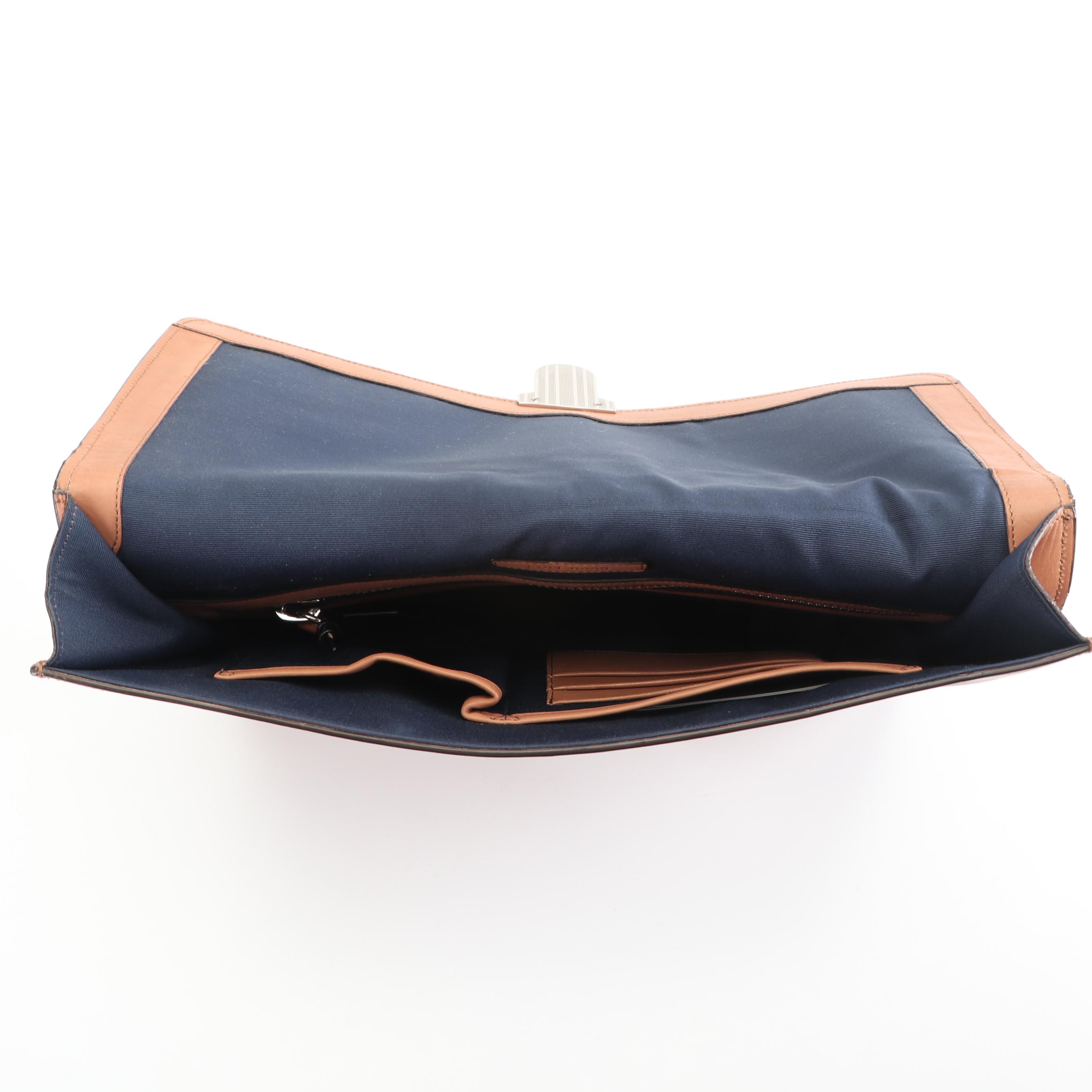 Kenneth Cole New York Leather Briefcase and Cole Haan Leather Portfolio