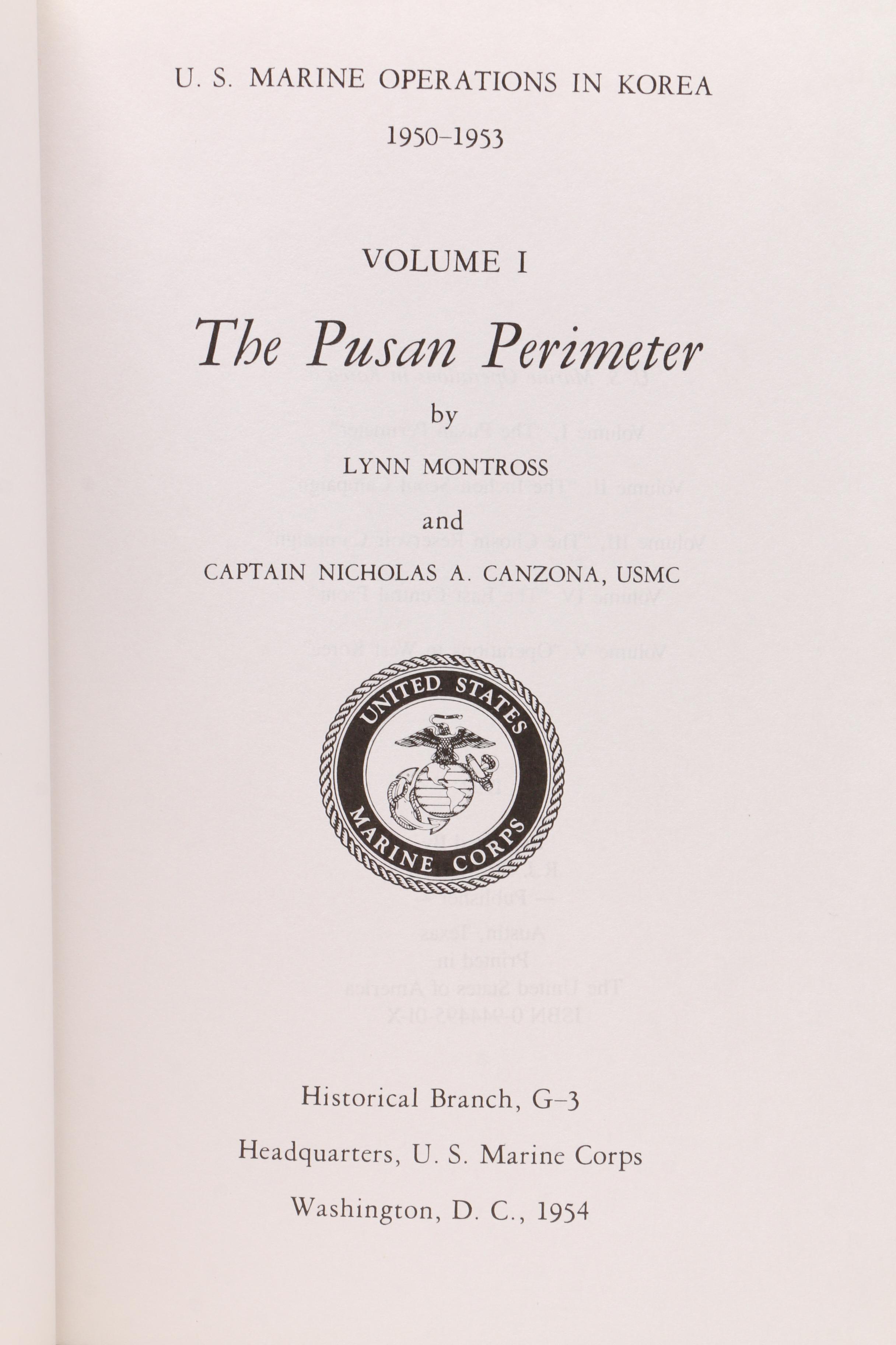 "US Marine Operations in Korea 1950-1953"