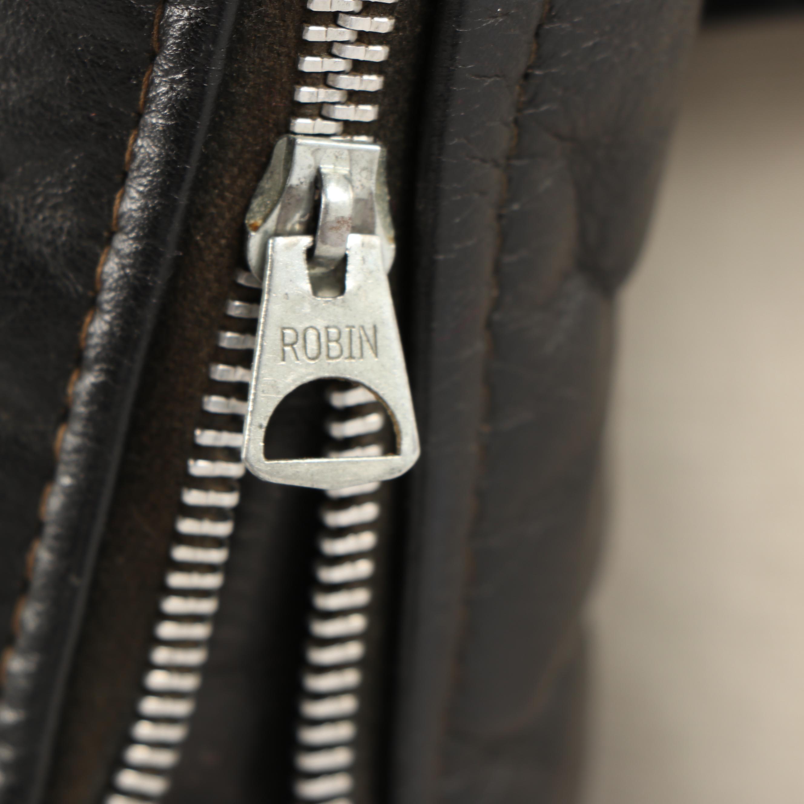 Men's Vintage Black Leather Motorcycle Jacket