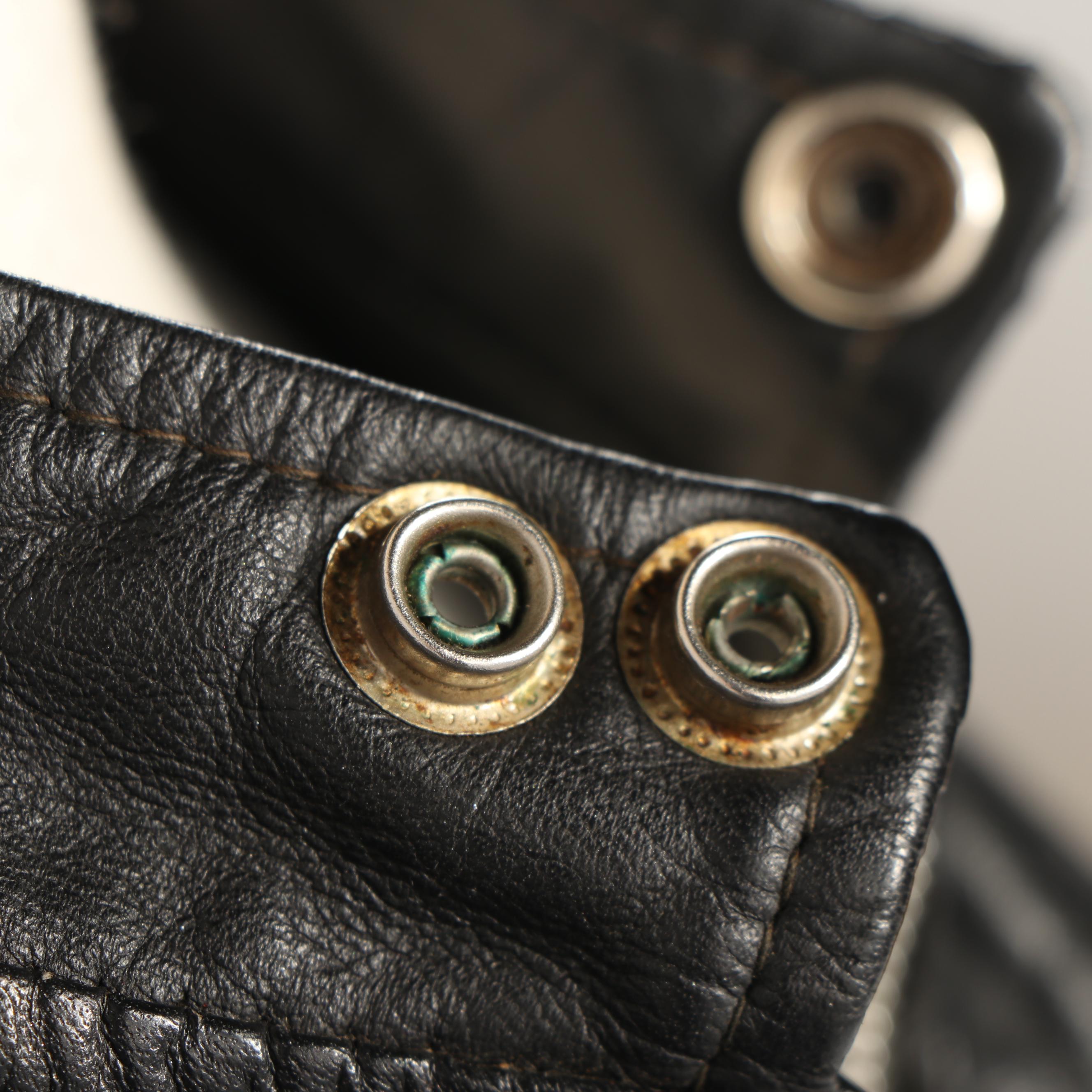 Men's Vintage Black Leather Motorcycle Jacket