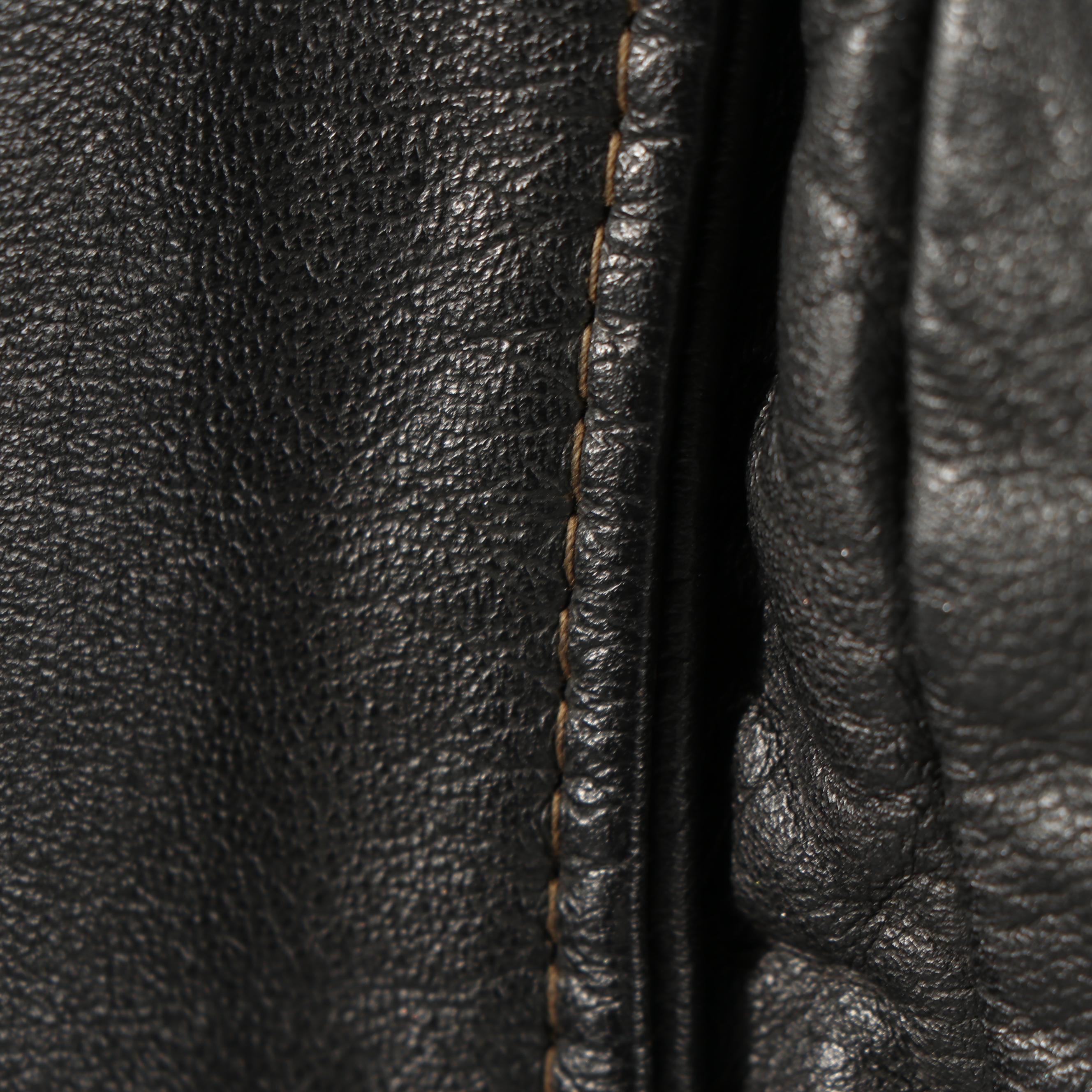 Men's Vintage Black Leather Motorcycle Jacket