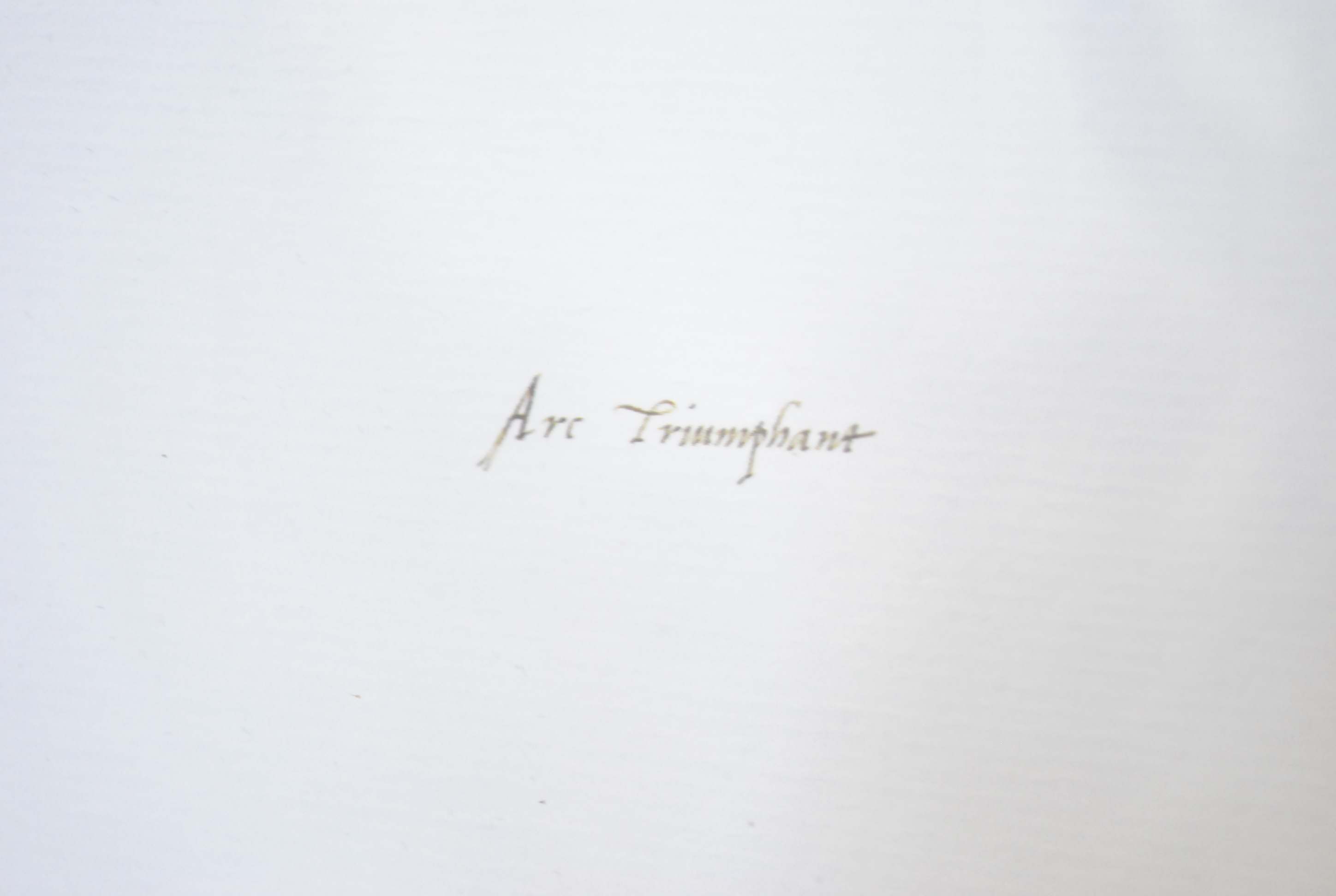 Offset Lithograph "Arc Triumphant"