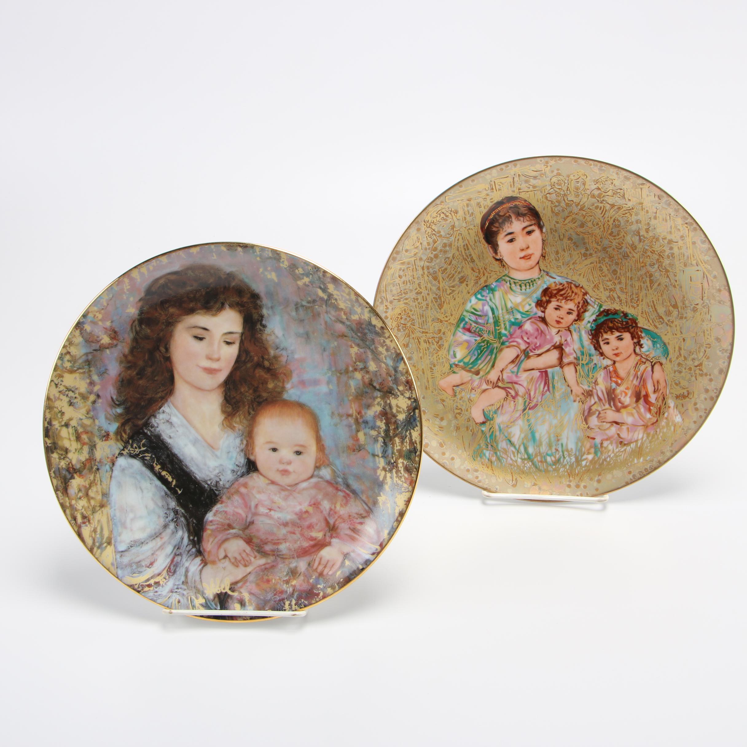 Edna Hibel Limited Edition Porcelain Collector Plates