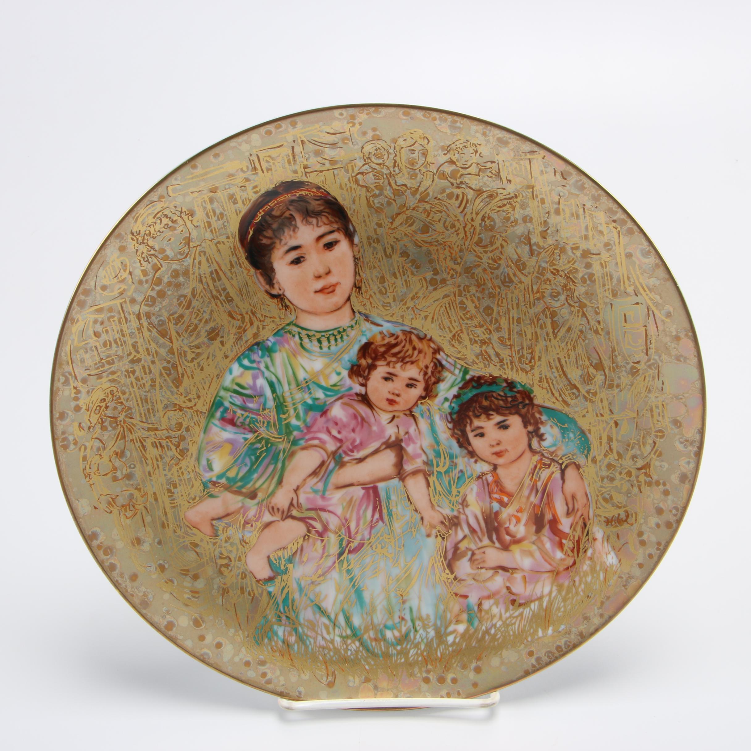 Edna Hibel Limited Edition Porcelain Collector Plates