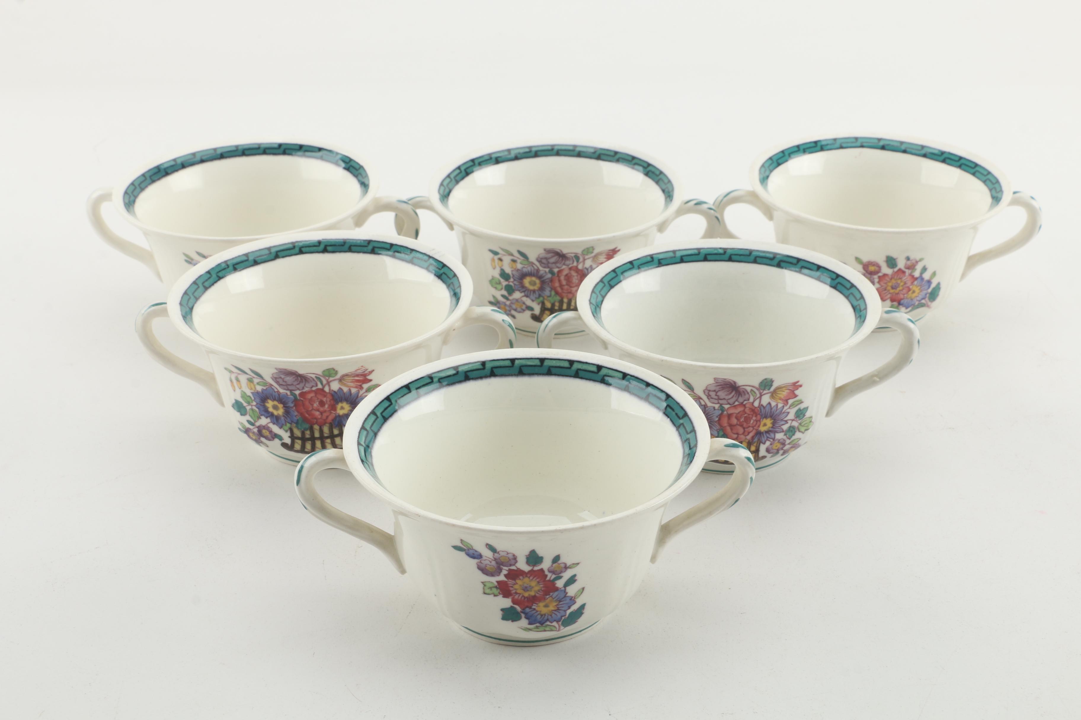Vintage Wedgwood Cups and Saucers with Ashtrays and Coasters