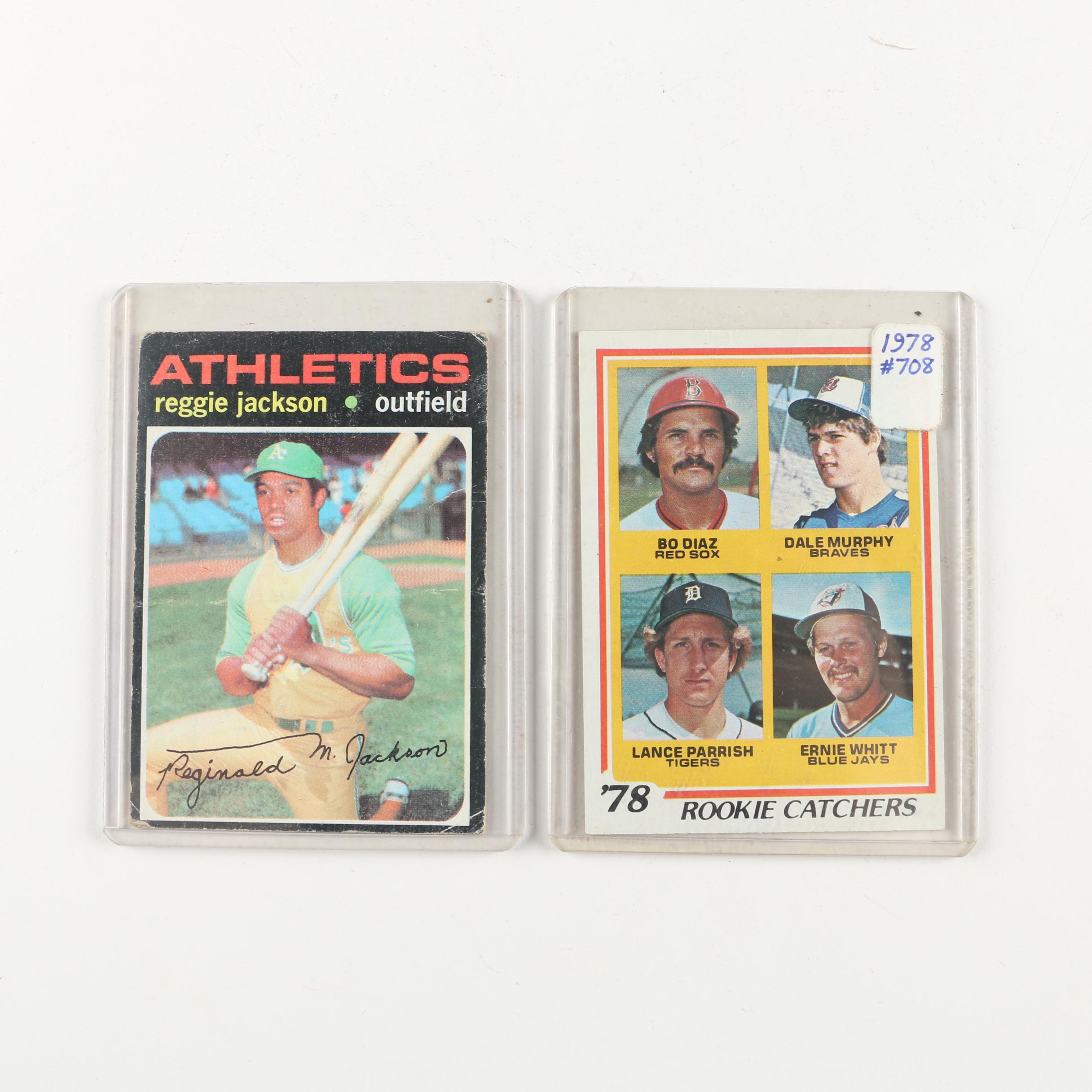 1970s Baseball Cards including Reggie Jackson and Al Kaline