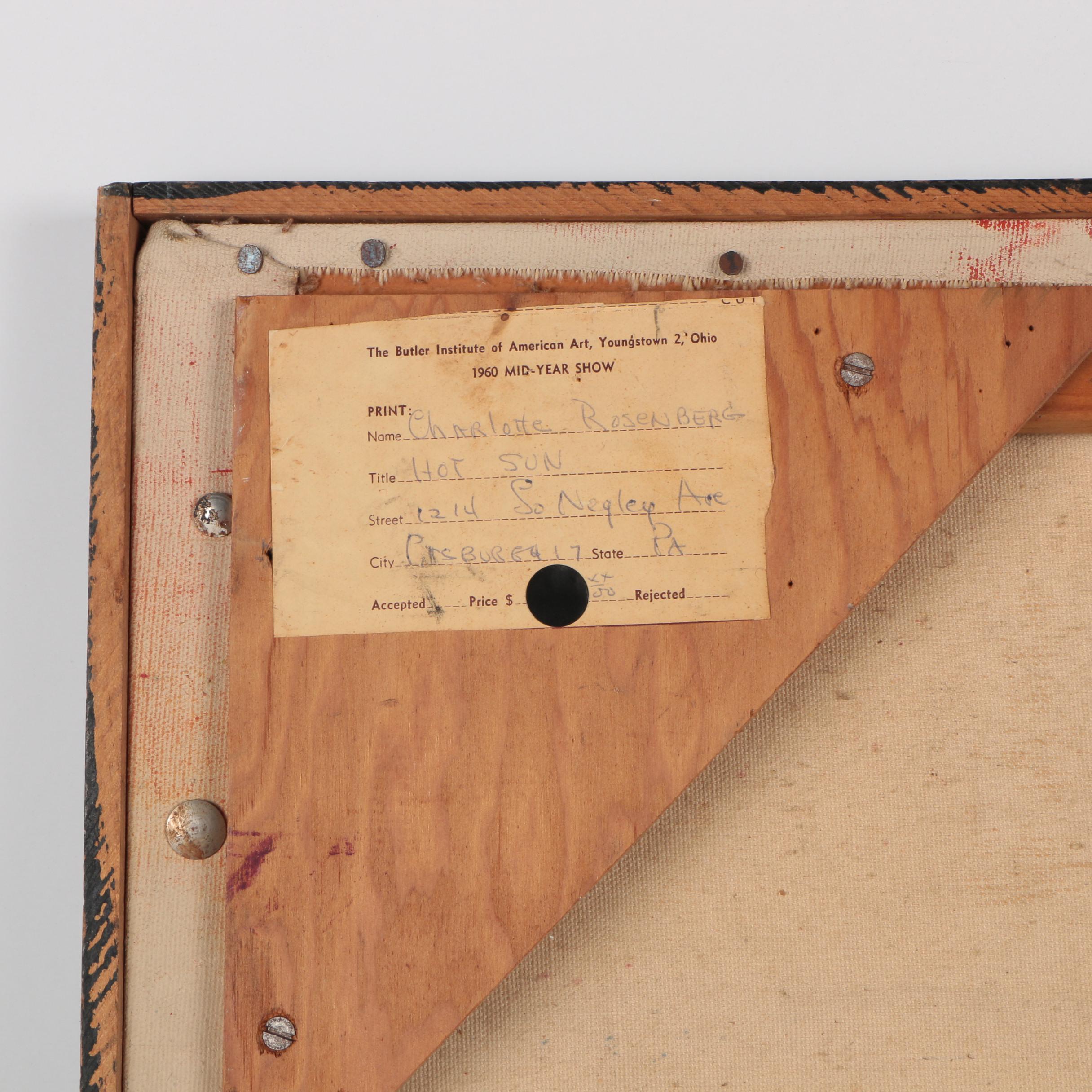 Charlotte Rosenberg Oil Painting "Hot Sun"