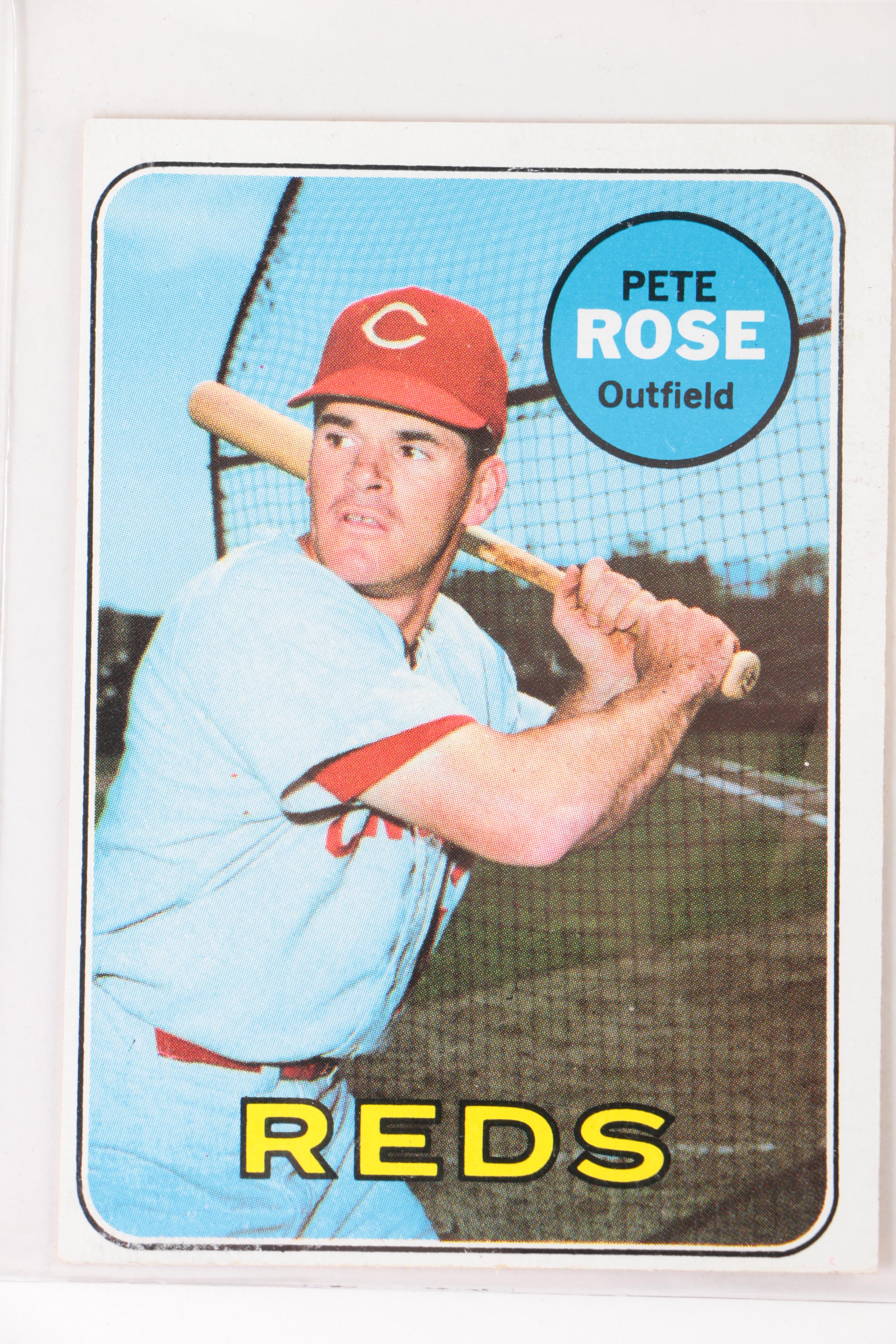 1969 and 1970 Pete Rose Baseball Trading Cards