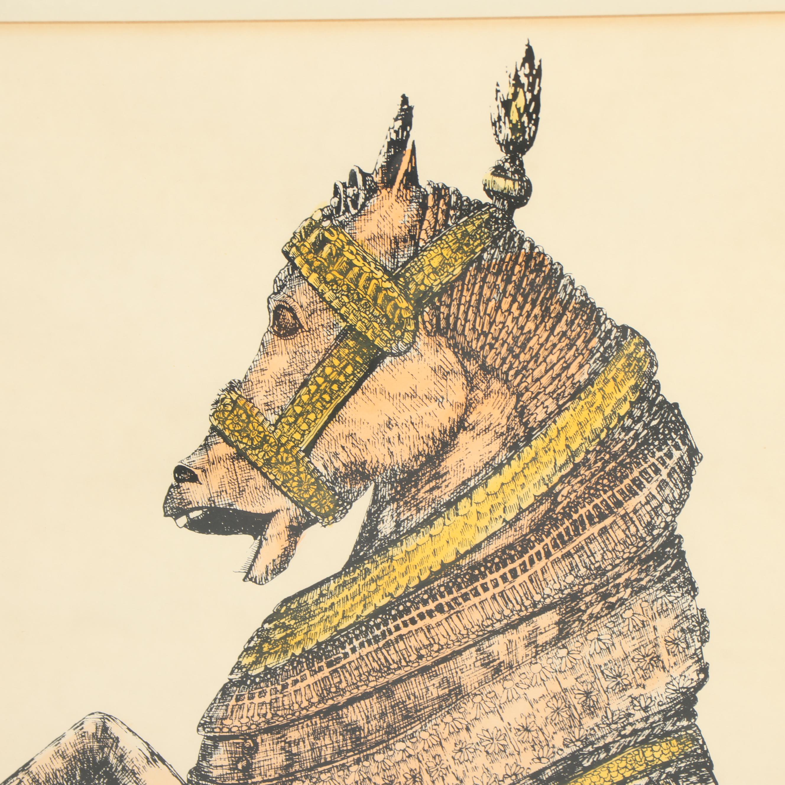 William McCauley Lithograph of Horse