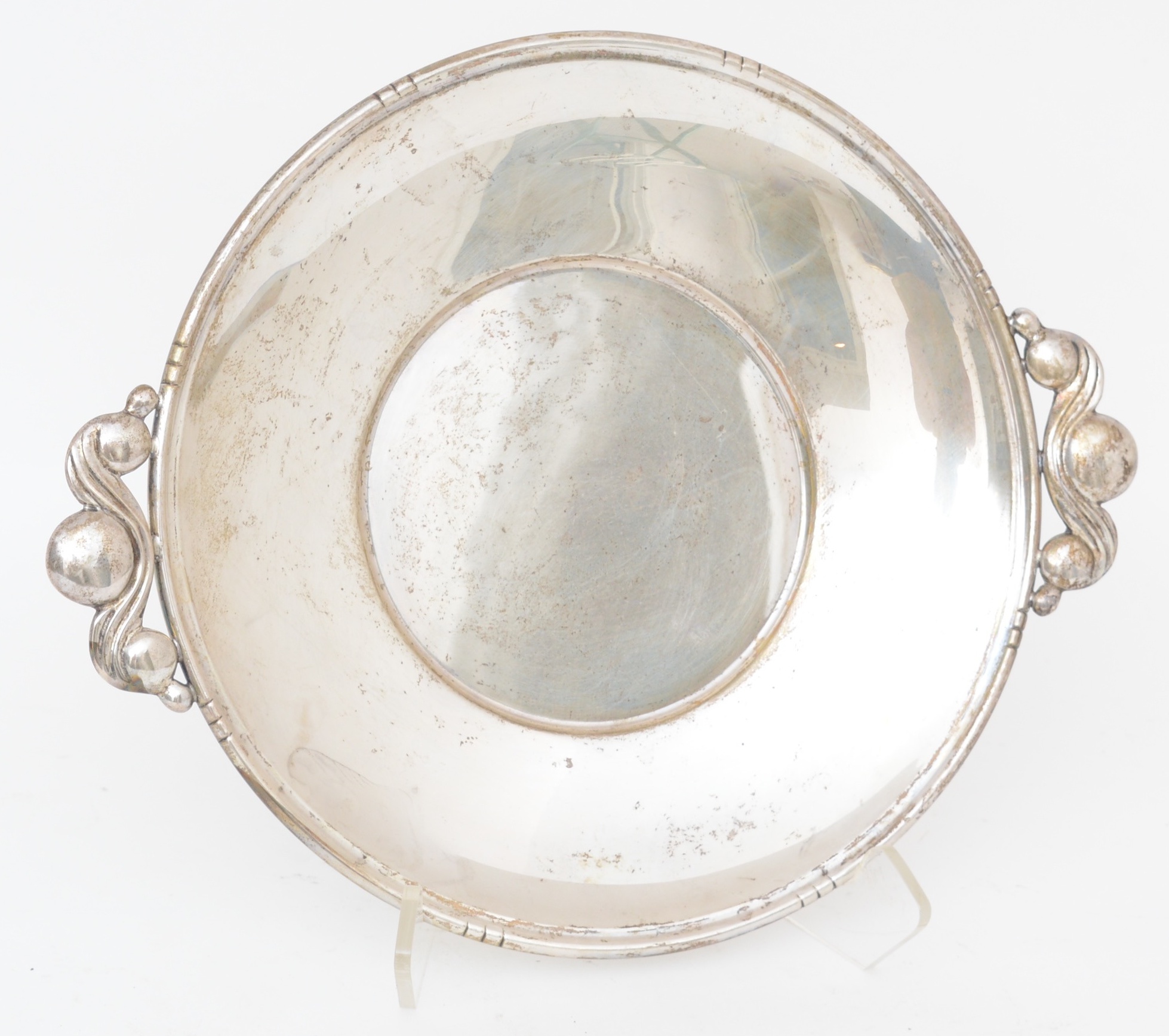 Michael C. Fina Danish Modern Style Sterling Silver Cake Plate