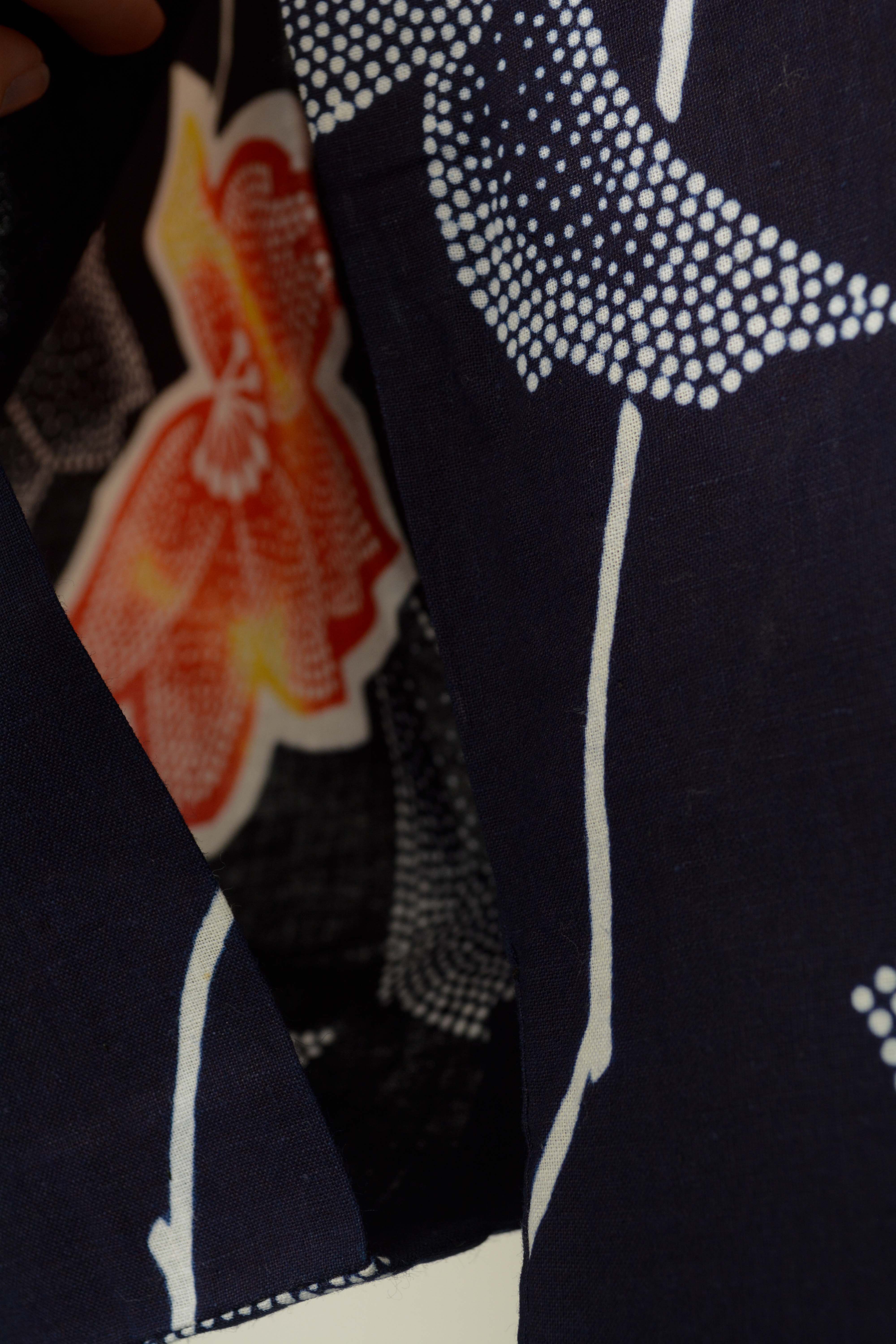 Circa 1960s Vintage Japanese Handwoven Cotton Yukata