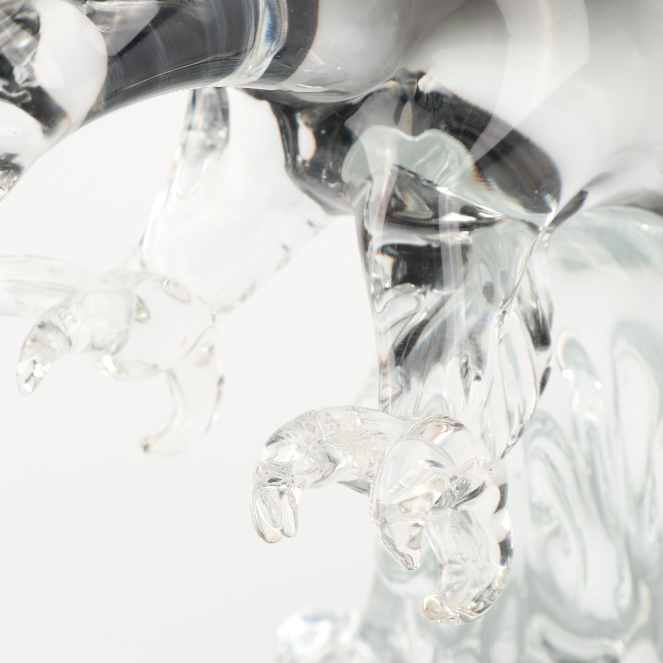 Blown Glass Eagle Sculpture