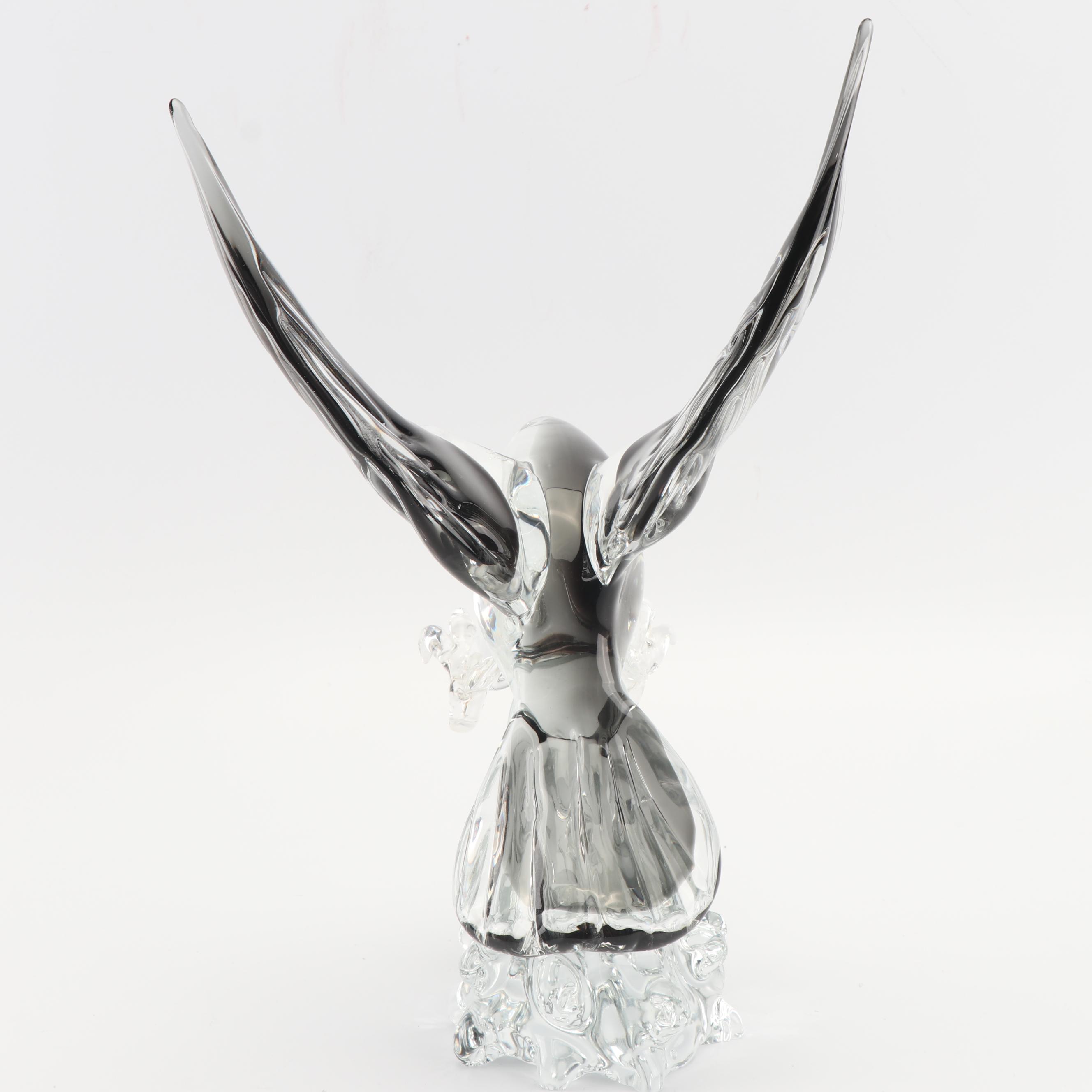 Blown Glass Eagle Sculpture