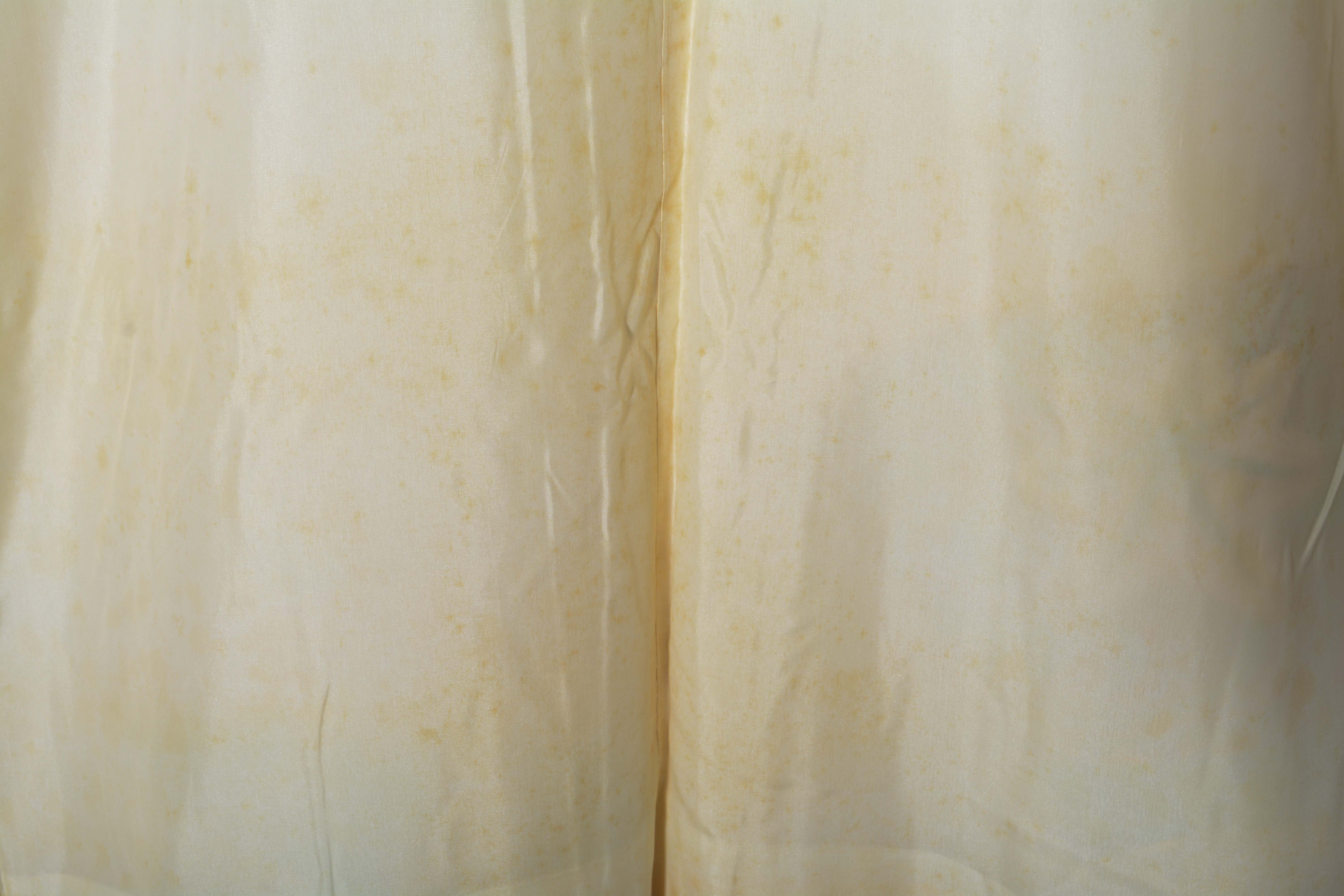 Circa 1940s Vintage Japanese Handwoven Silk Damask Furisode Kimono