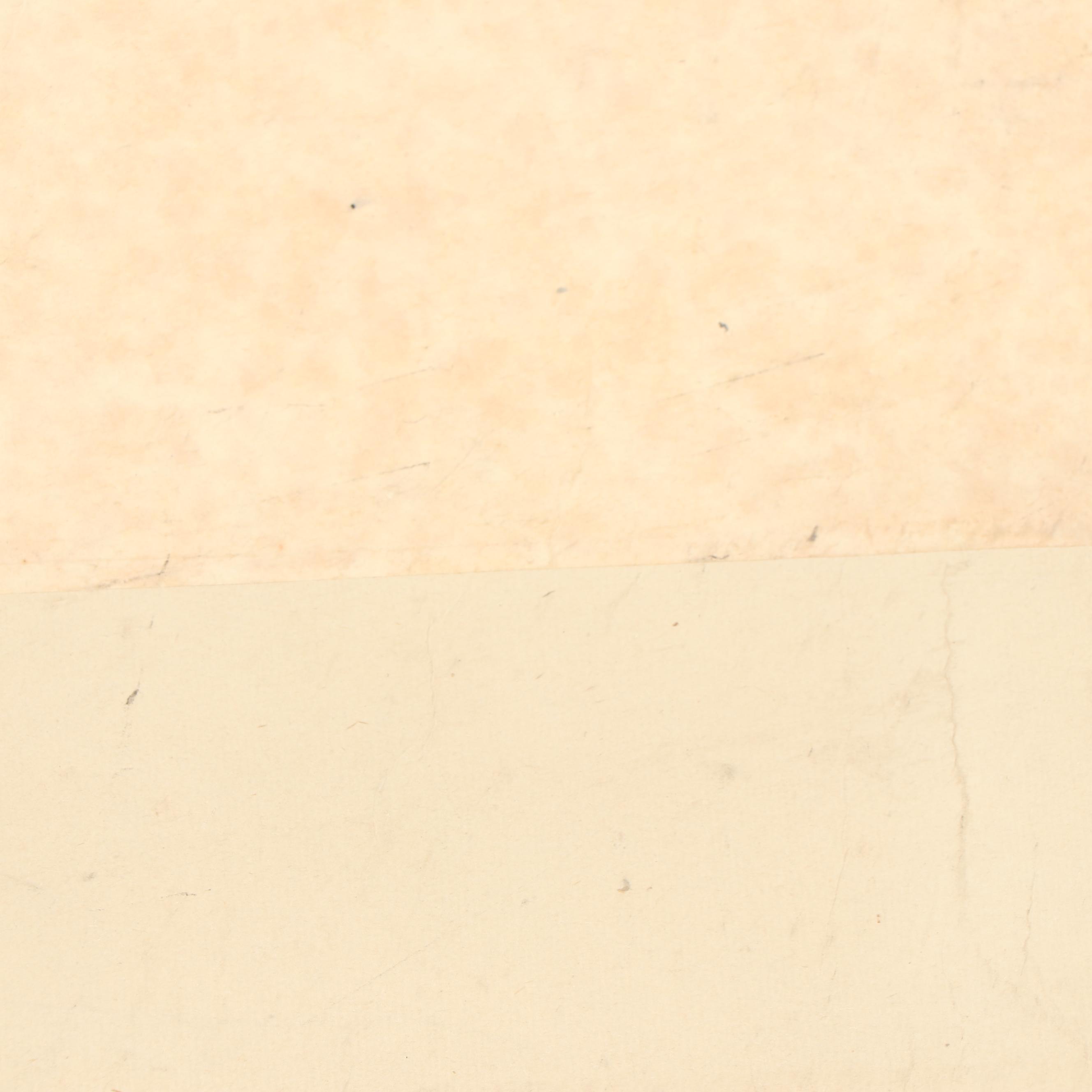 East Asian Hand-Painted Longevity Hanging Scroll