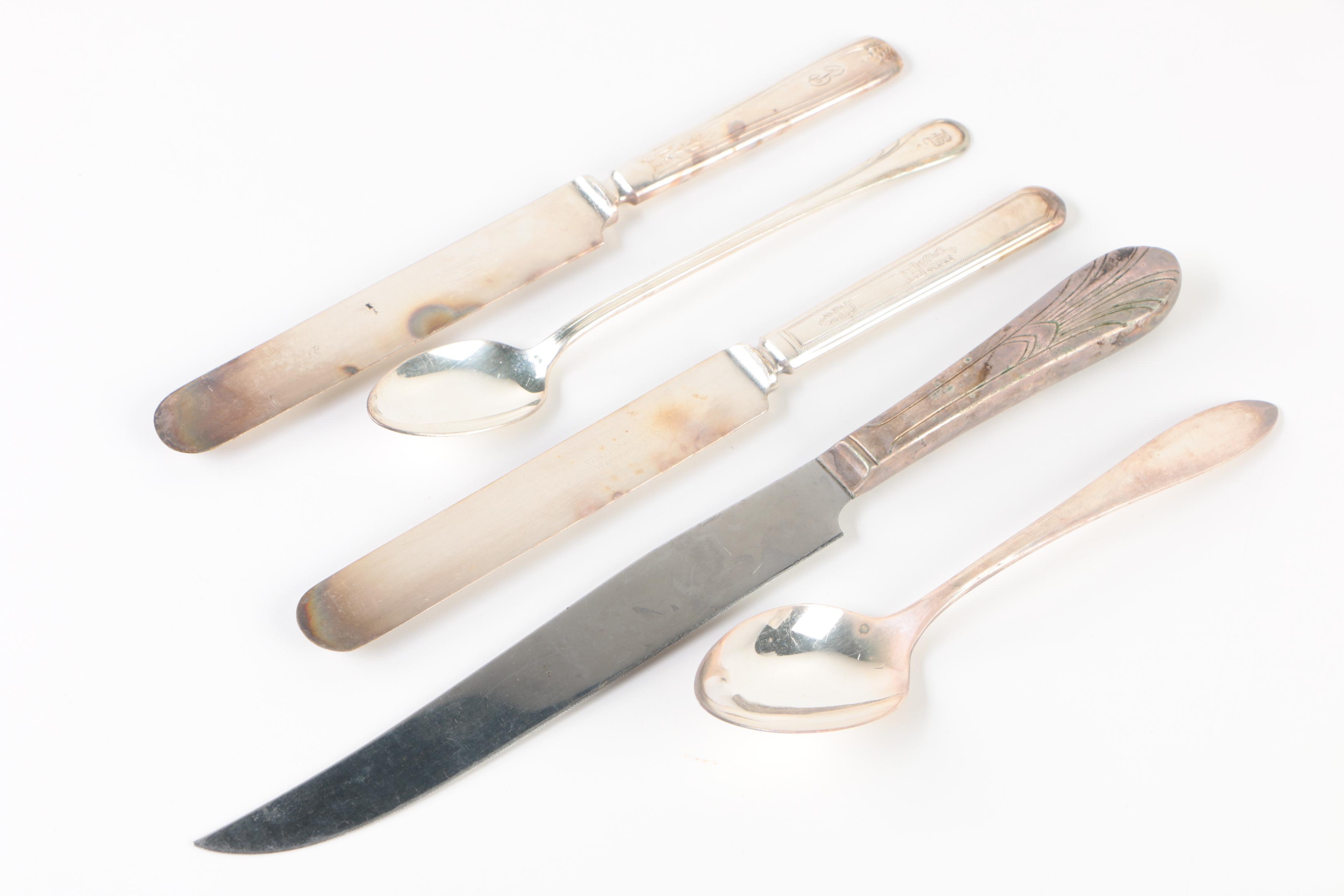 Vintage Wm. A. Rogers "Flowertime" Silver Plate Flatware Set with Chest