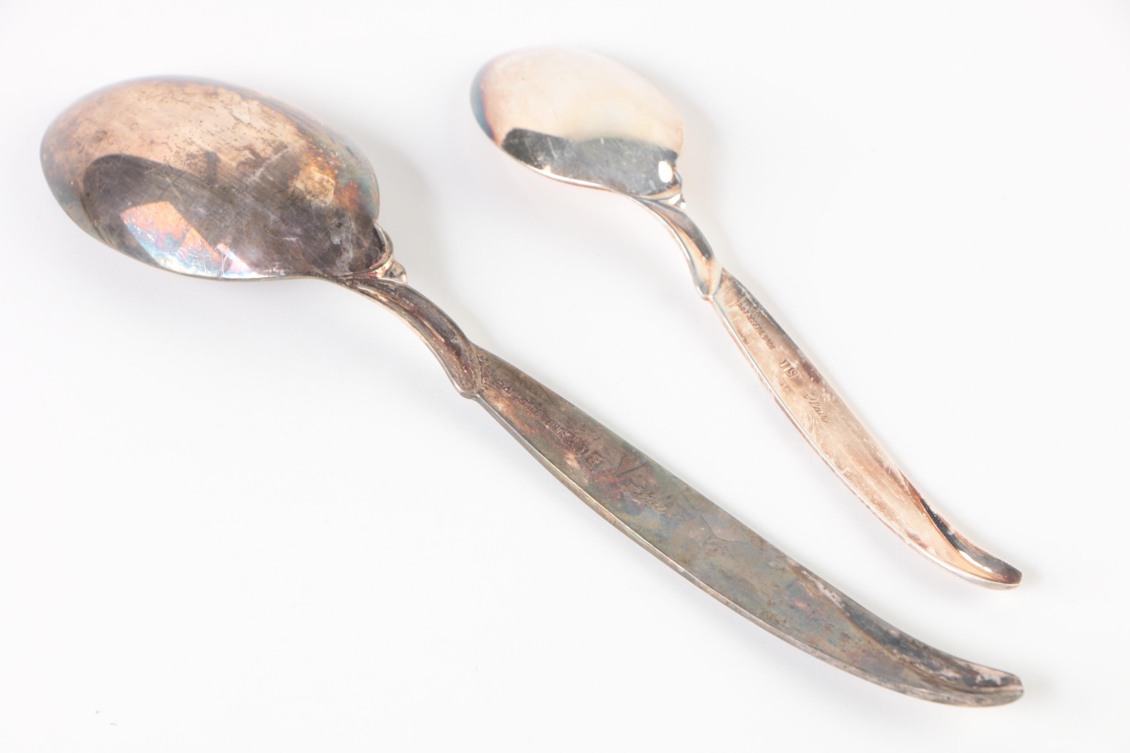 Vintage Wm. A. Rogers "Flowertime" Silver Plate Flatware Set with Chest