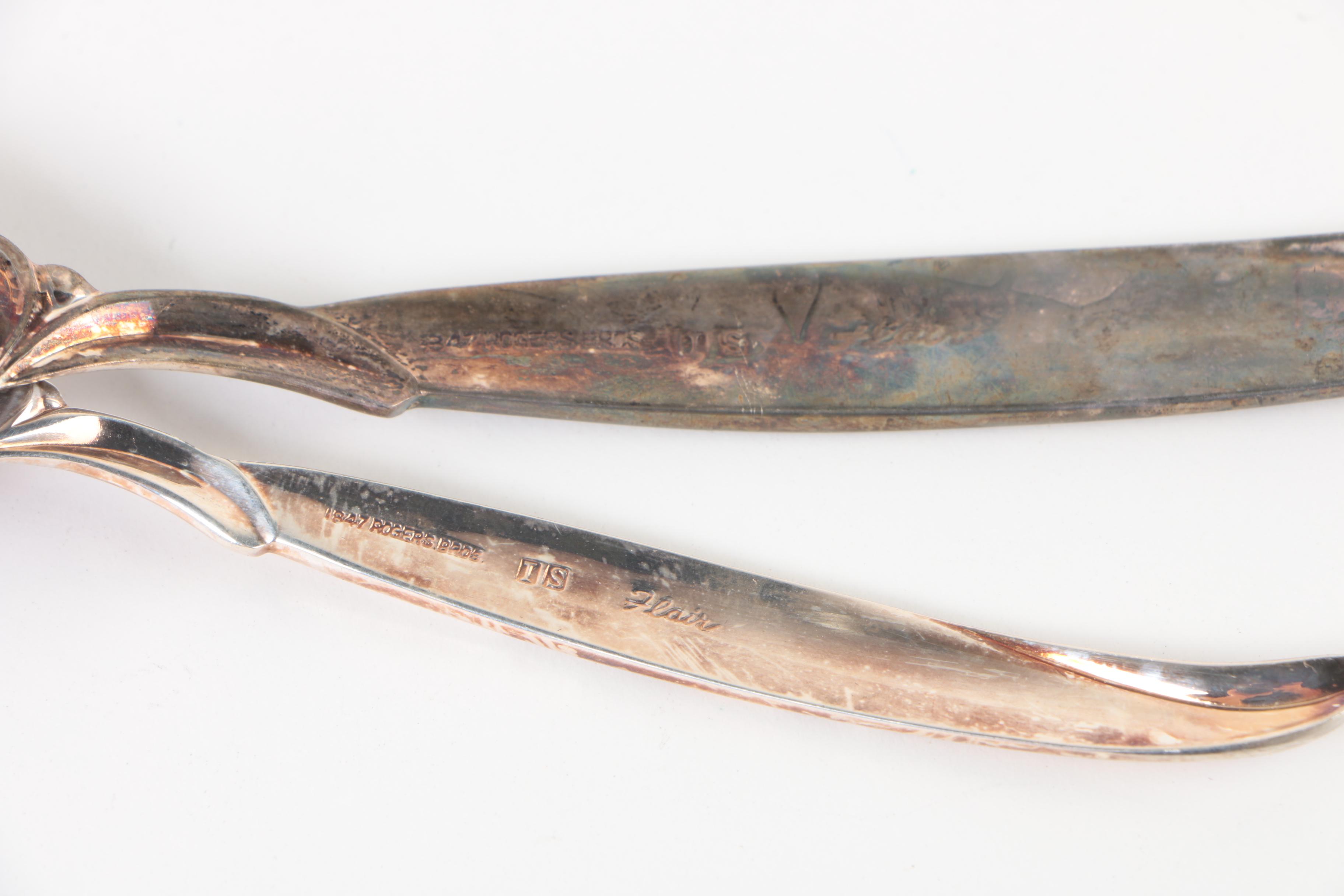 Vintage Wm. A. Rogers "Flowertime" Silver Plate Flatware Set with Chest