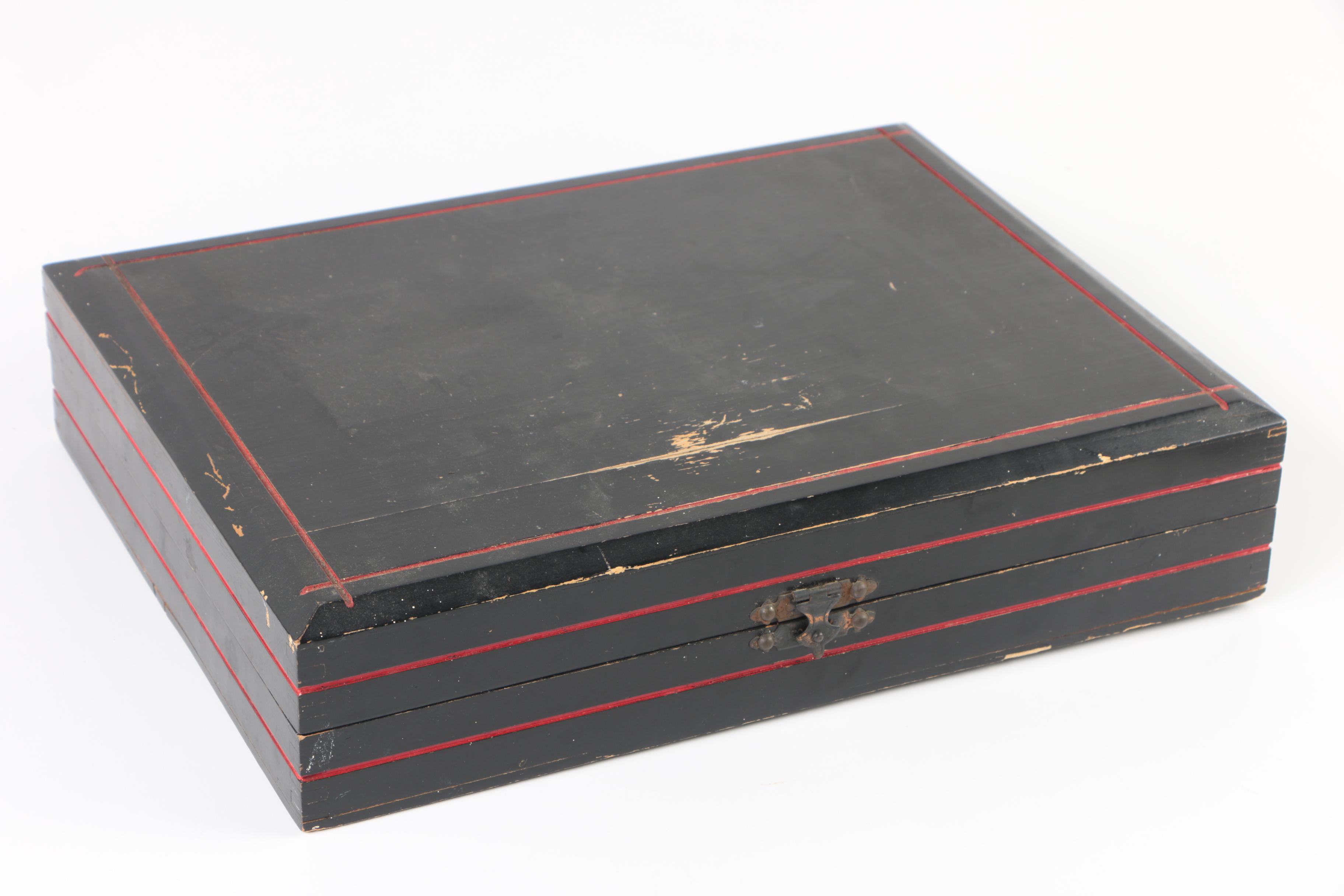 Vintage Wm. A. Rogers "Flowertime" Silver Plate Flatware Set with Chest