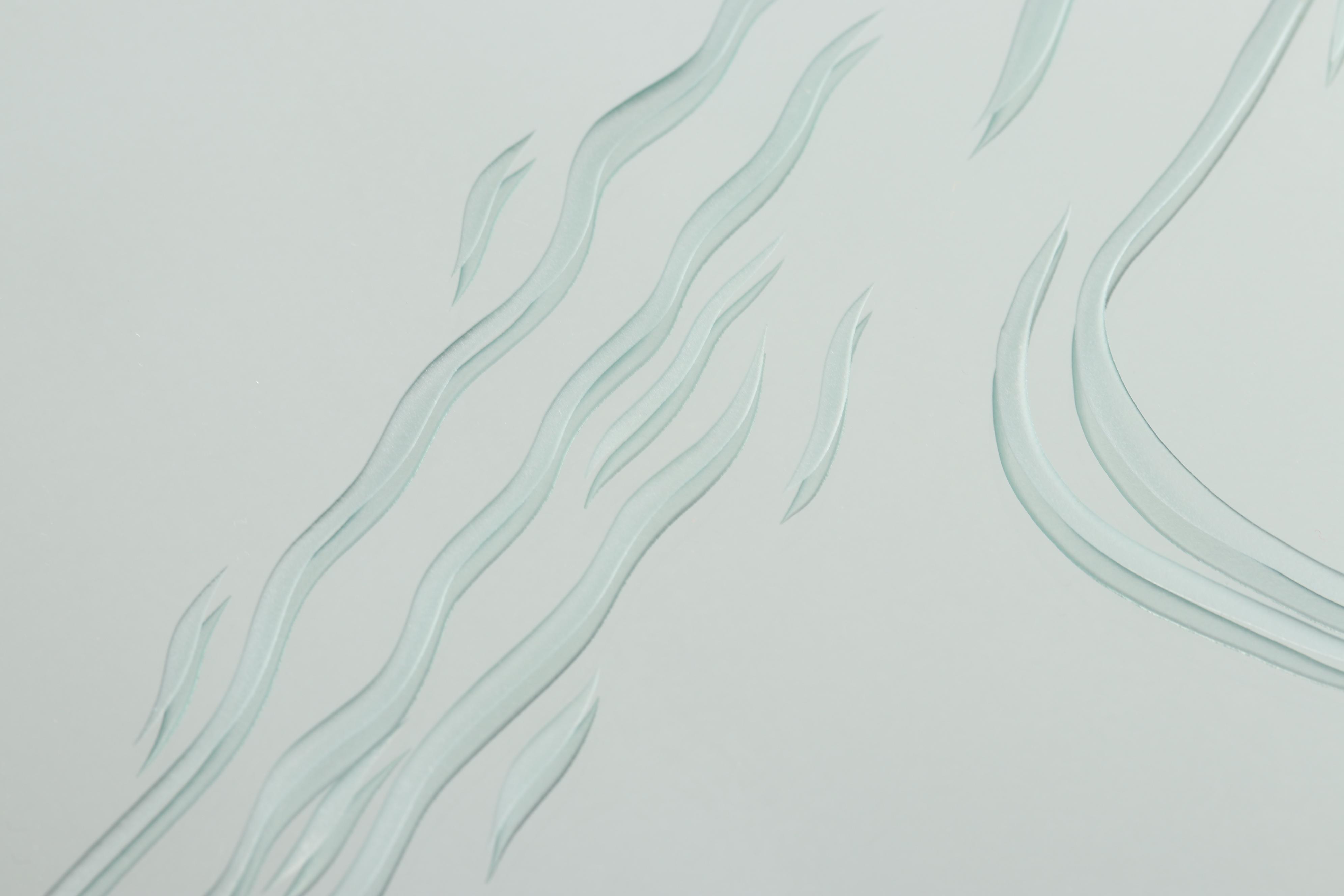 Lalique "Miroir Cygne" Crystal and Glass Tableau