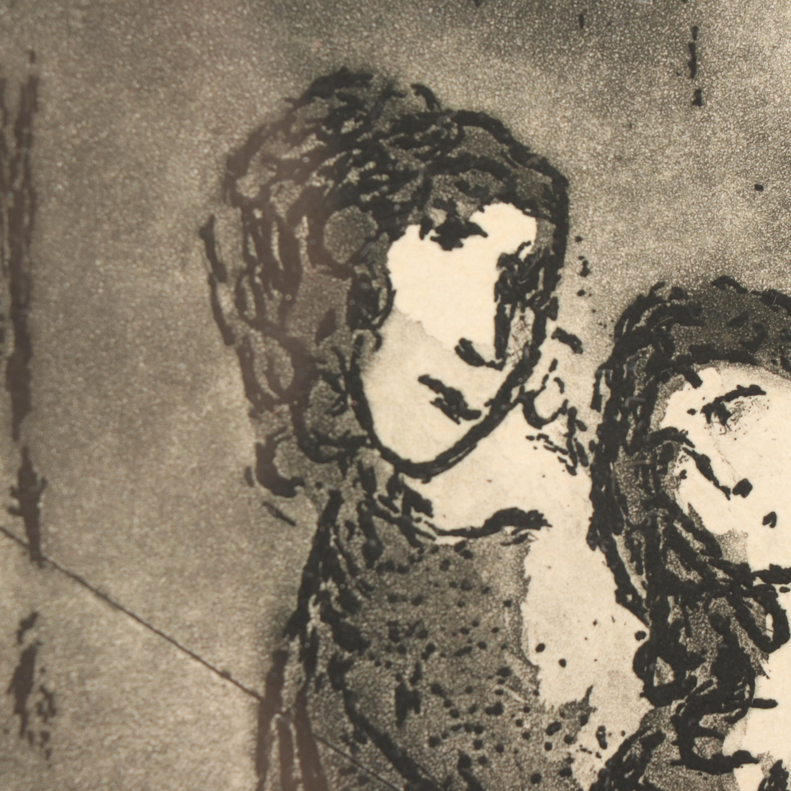 Restrike Etching after Marc Chagall "The Marriage"