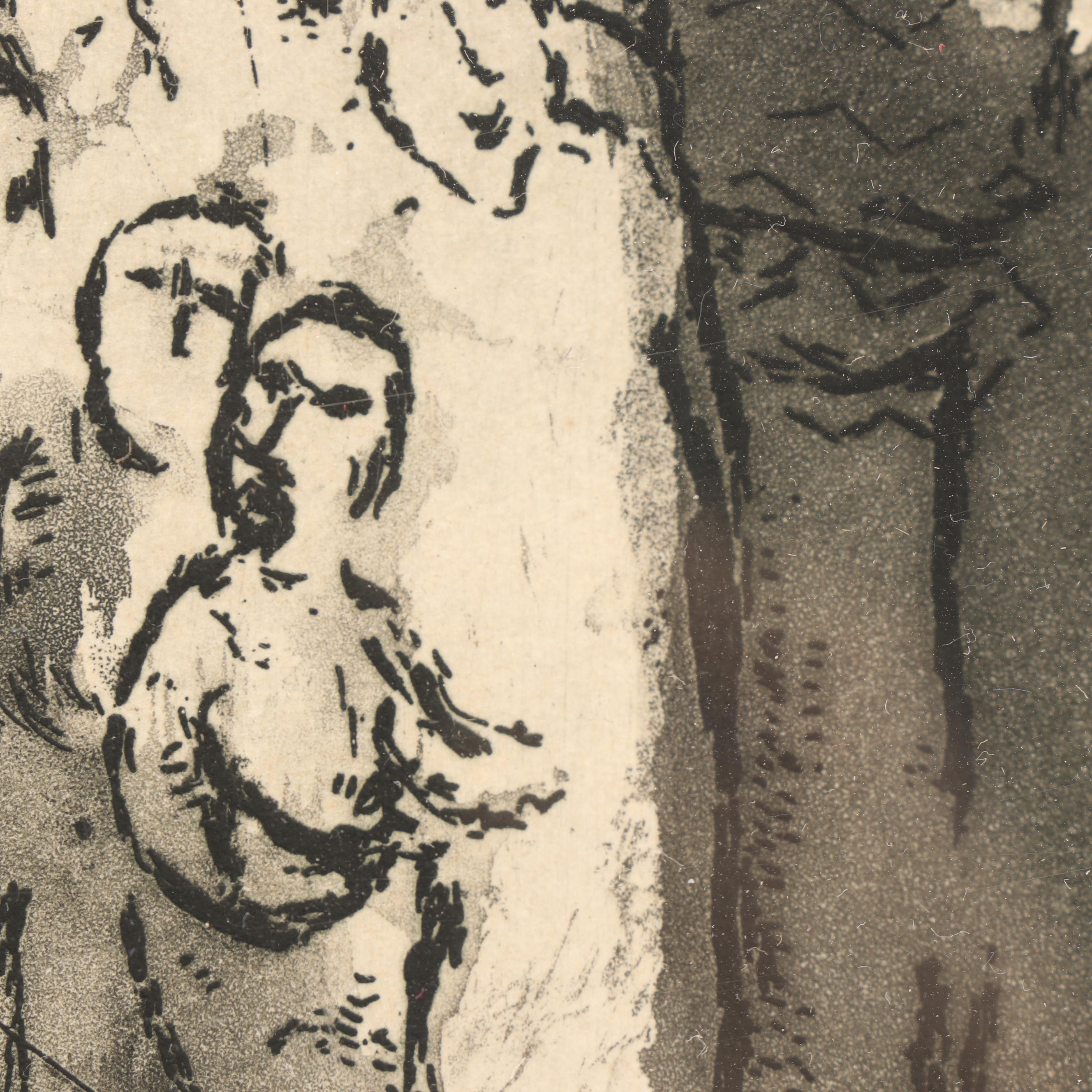 Restrike Etching after Marc Chagall "The Marriage"