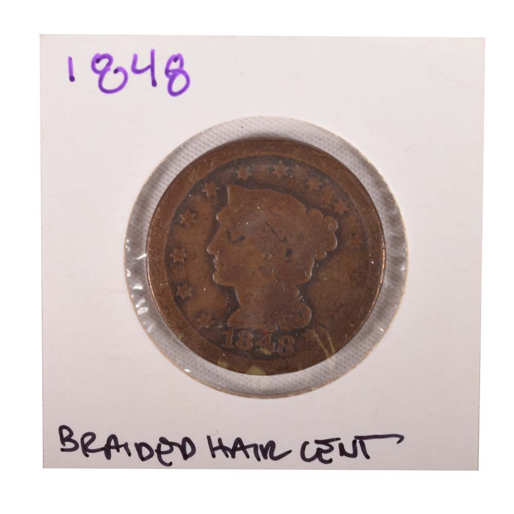 1848 Braided Hair Large Cent