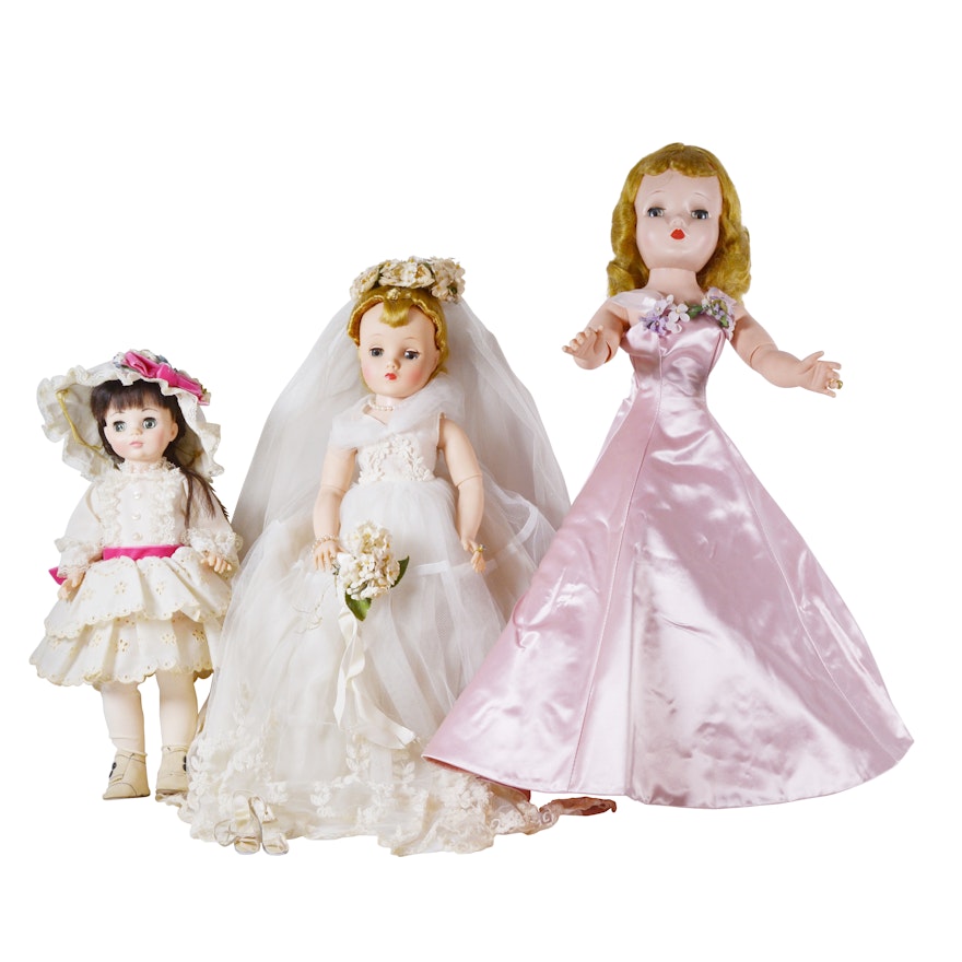 Madam Alexander Dolls and Assorted Clothing