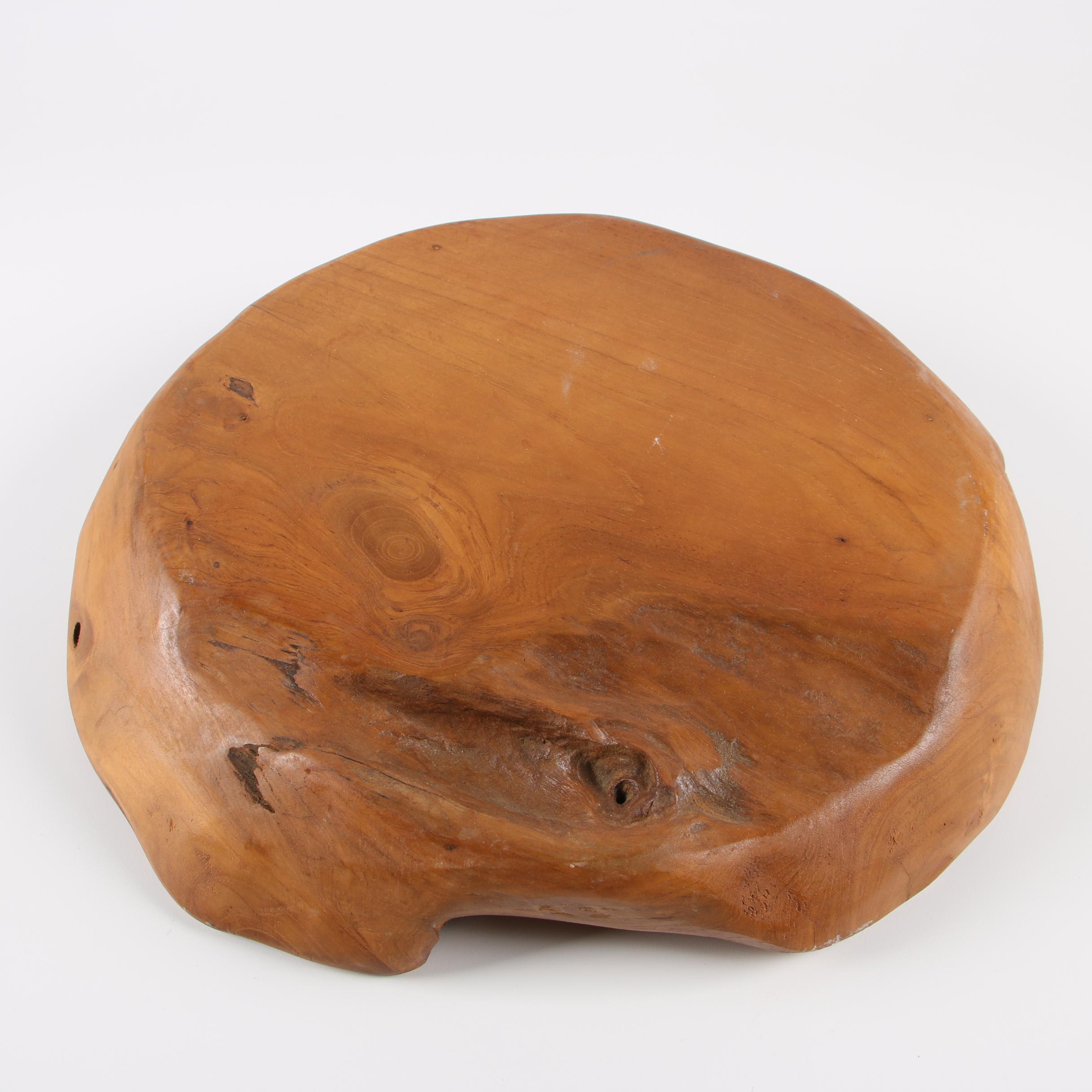Hand Carved Natural Wood Bowl