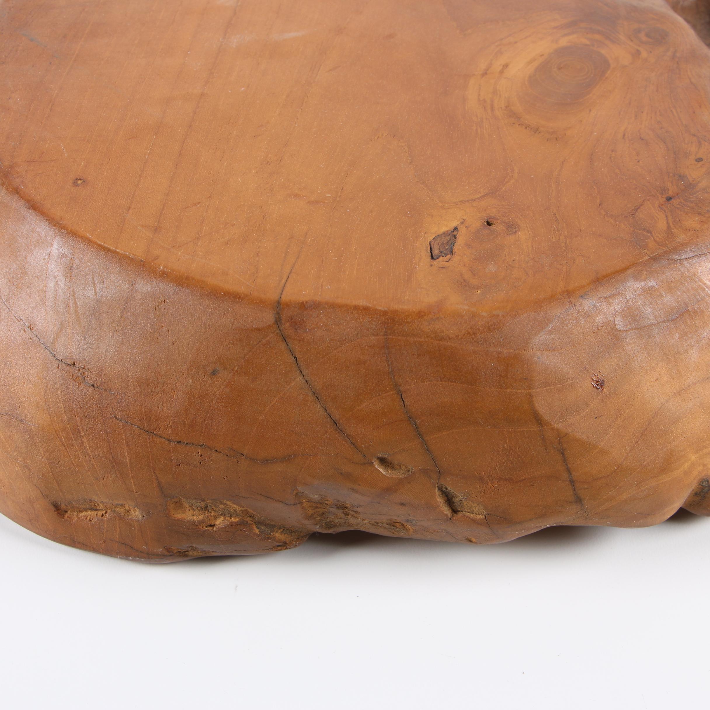 Hand Carved Natural Wood Bowl