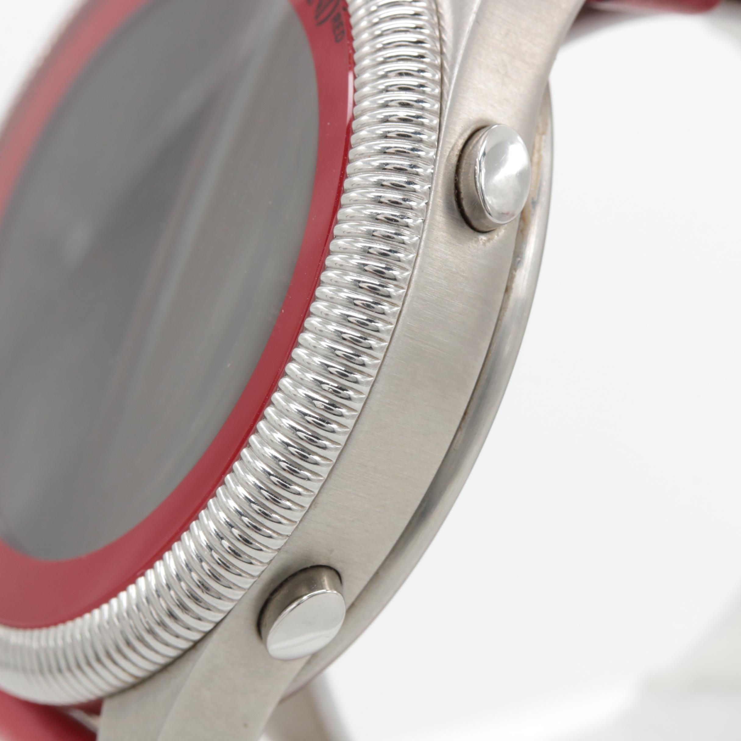 Emporio Armani Stainless Steel Red Digital Watch