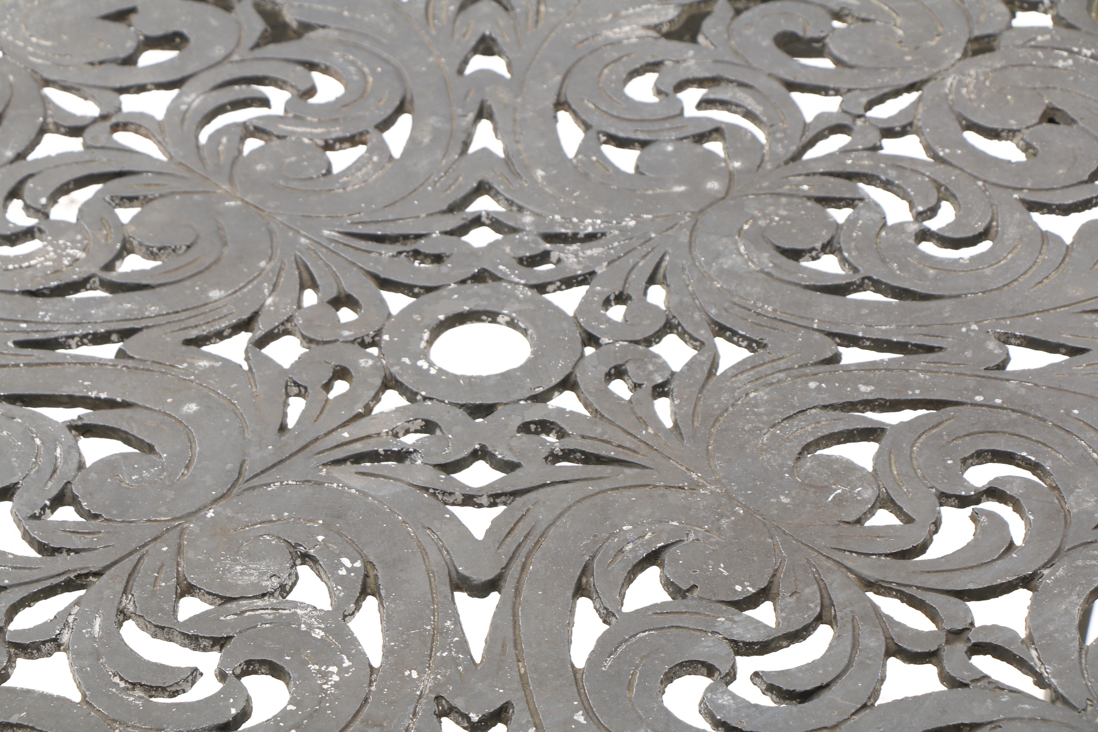 Kenneth Lynch "Filigree Design Star and Dolphin" Chairs and Table