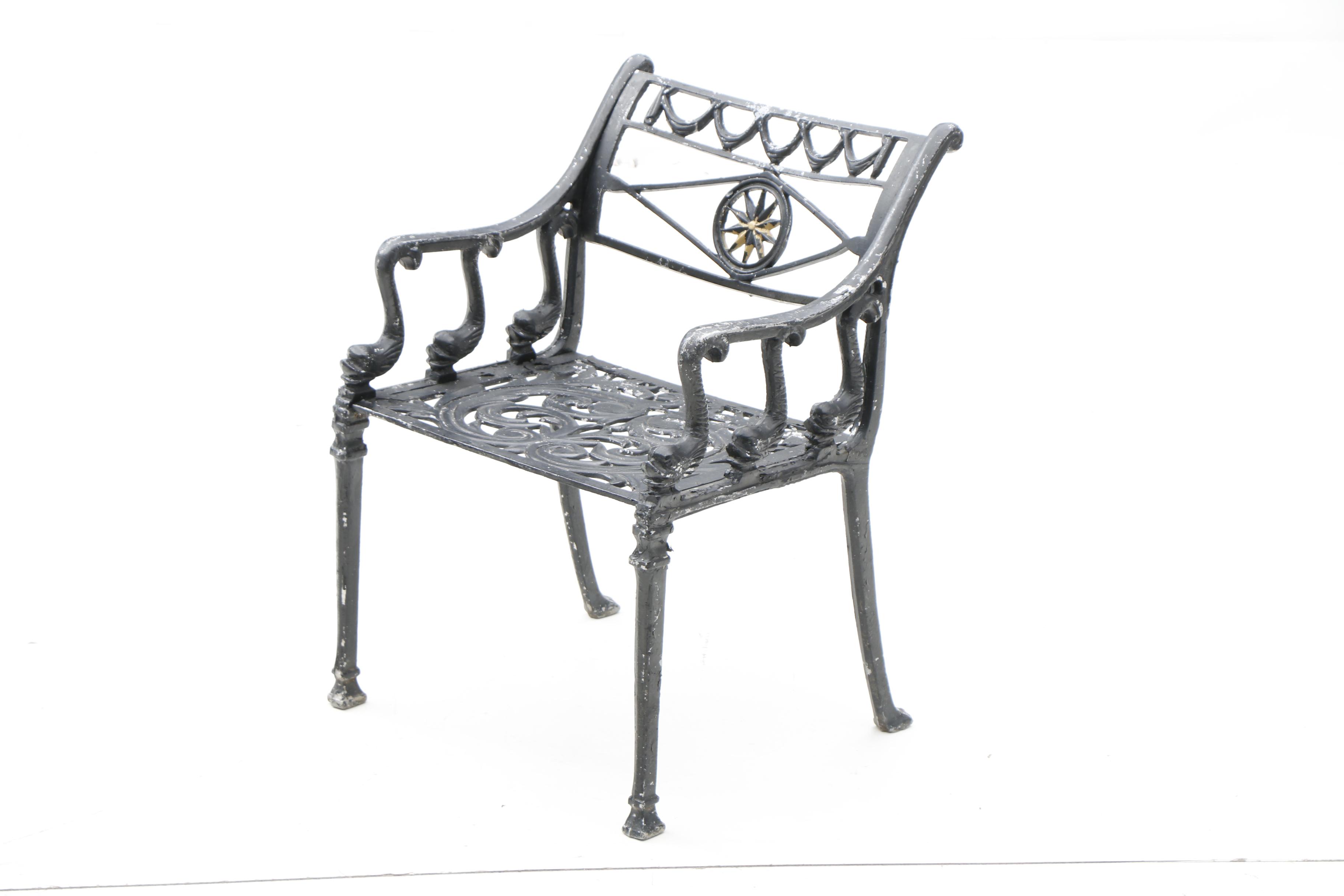 Kenneth Lynch "Filigree Design Star and Dolphin" Chairs and Table