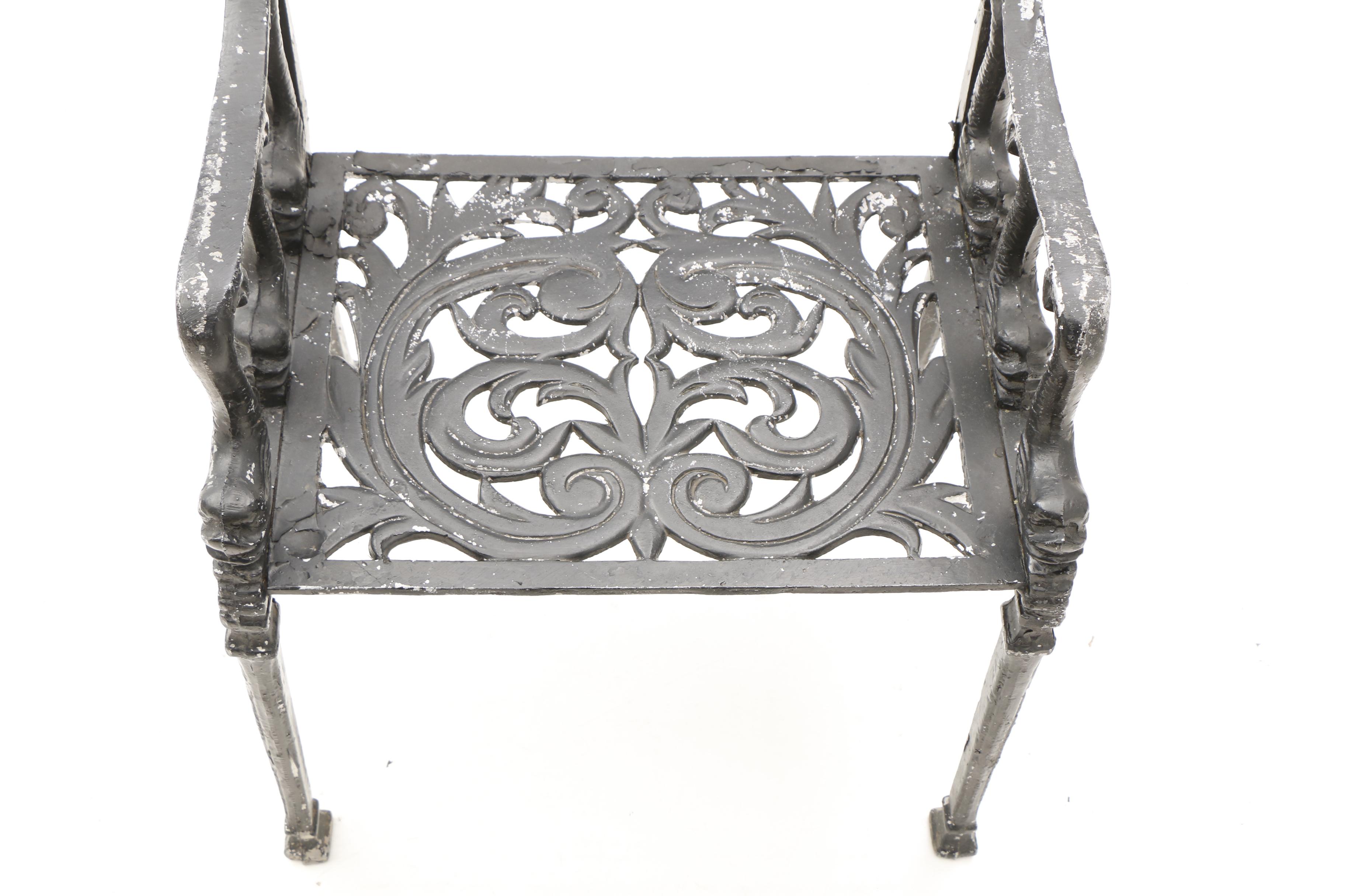 Kenneth Lynch "Filigree Design Star and Dolphin" Chairs and Table