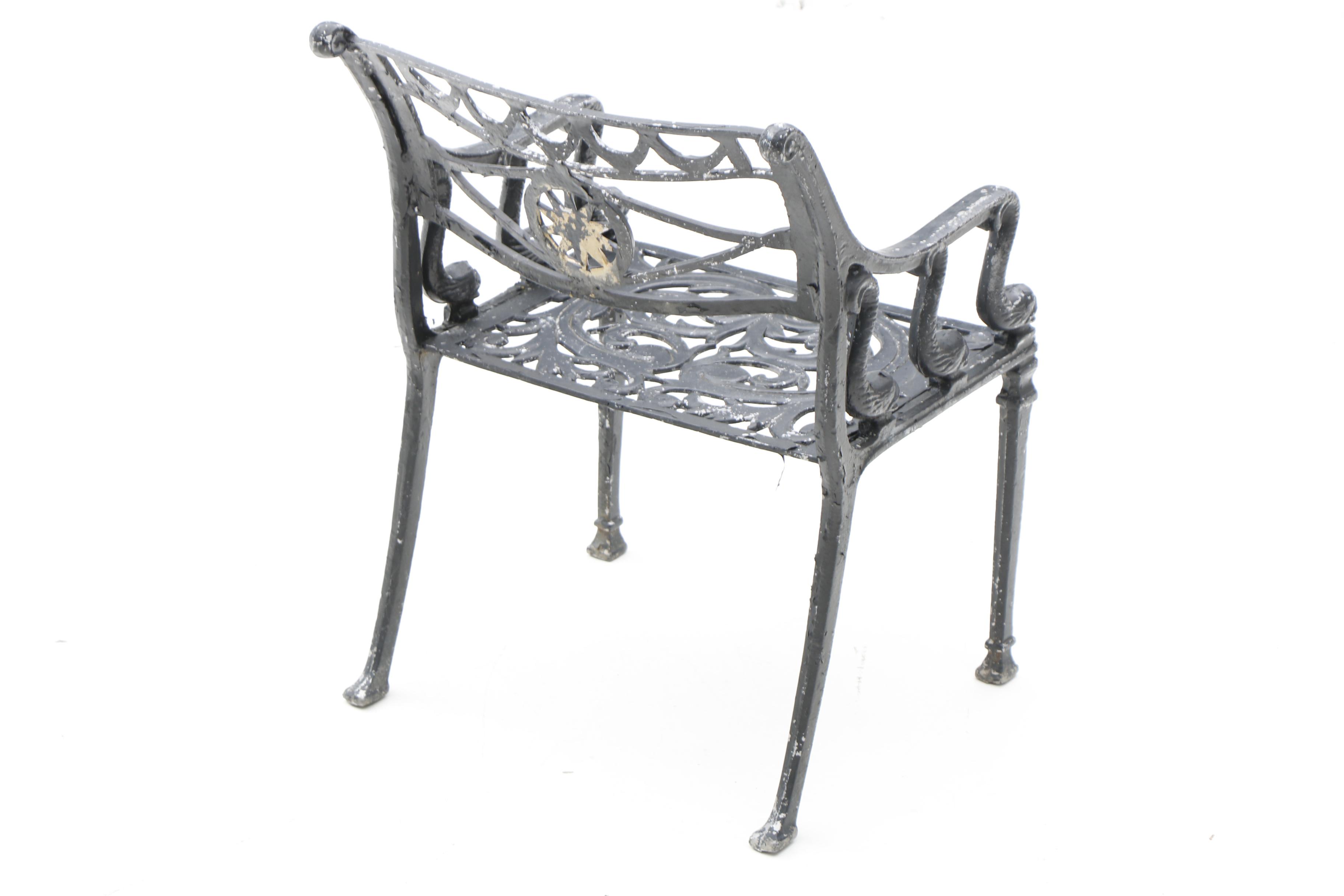 Kenneth Lynch "Filigree Design Star and Dolphin" Chairs and Table