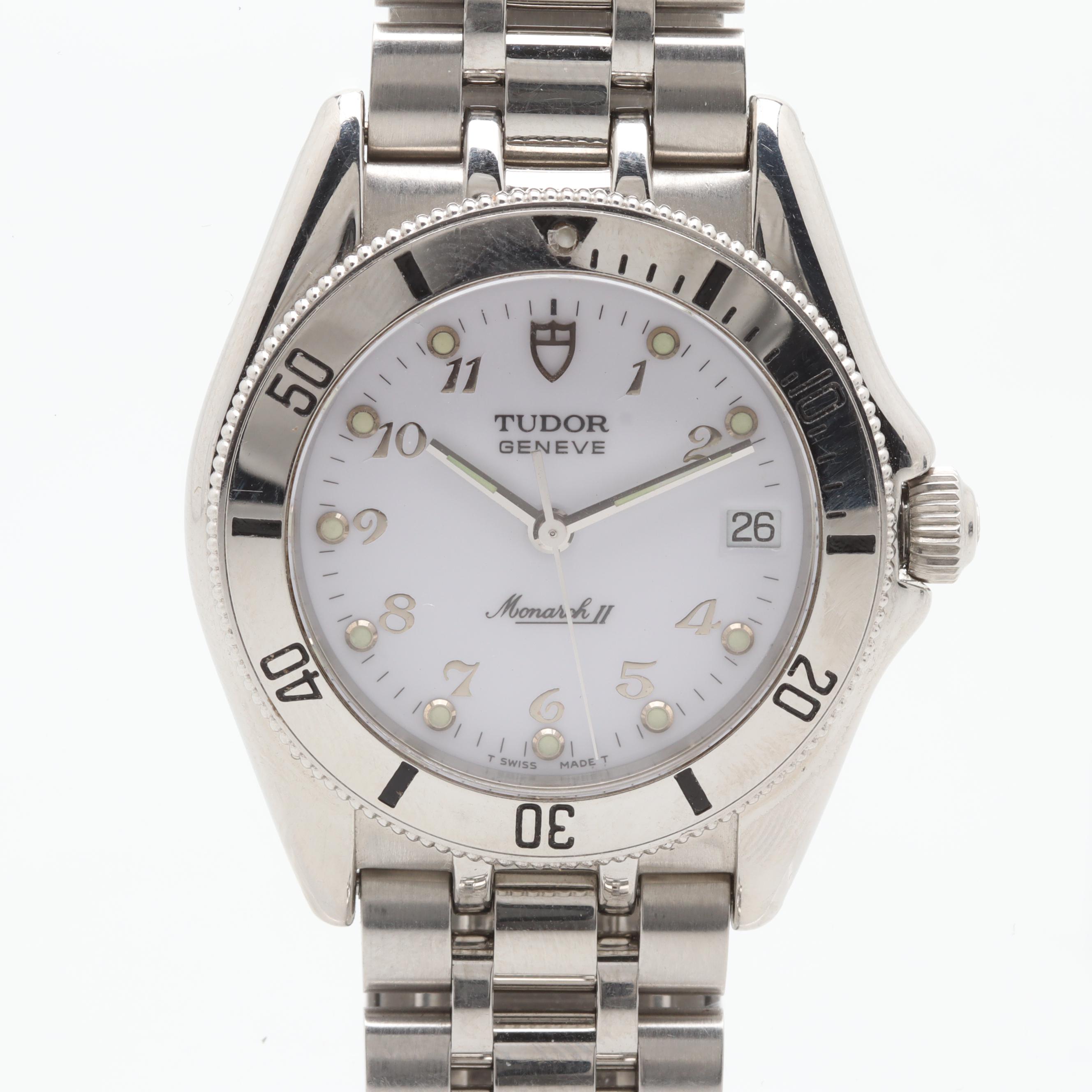 Tudor Stainless Steel Monarch II Quartz Watch
