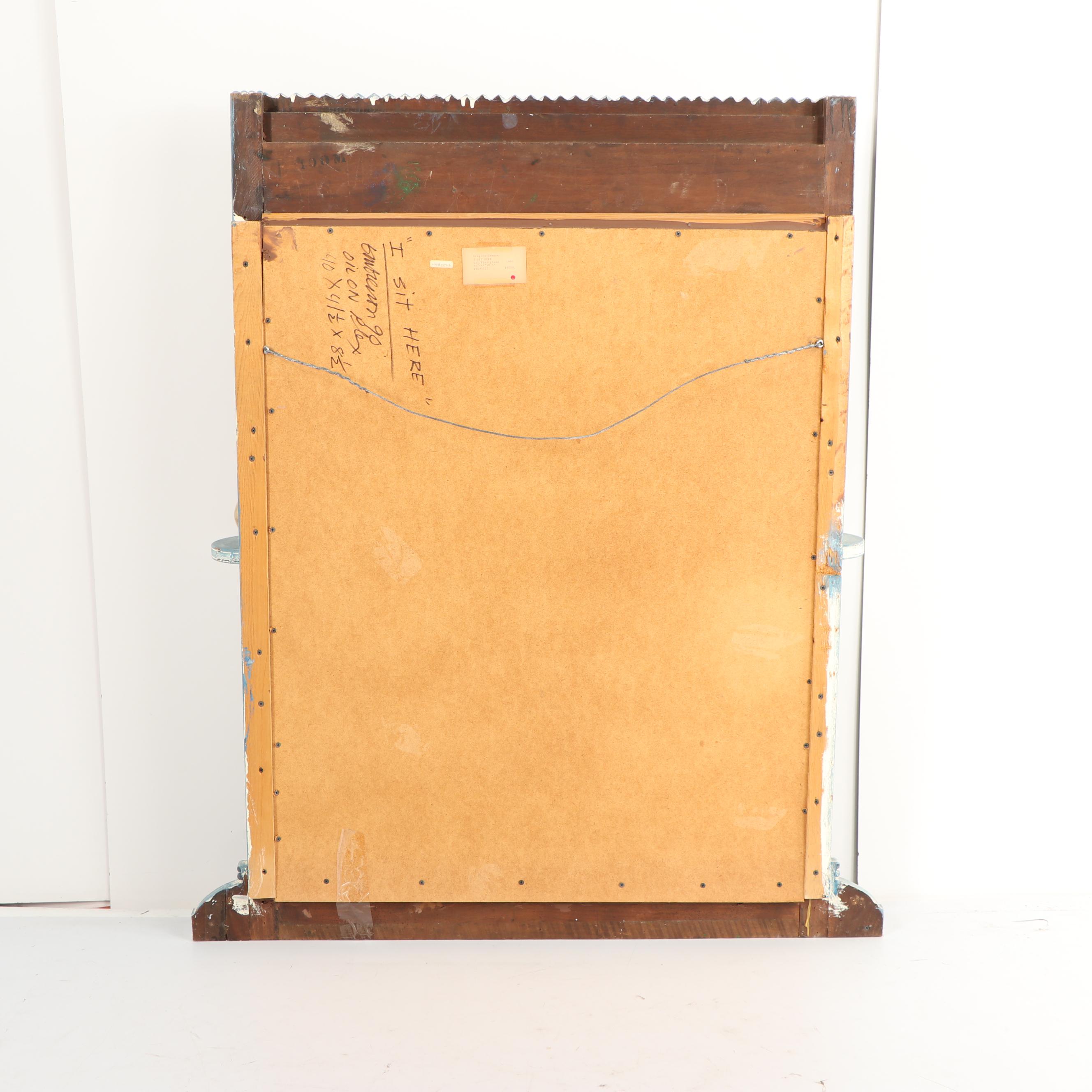 Gregory Grenon Painting on Acrylic Glass "I Sit Here"