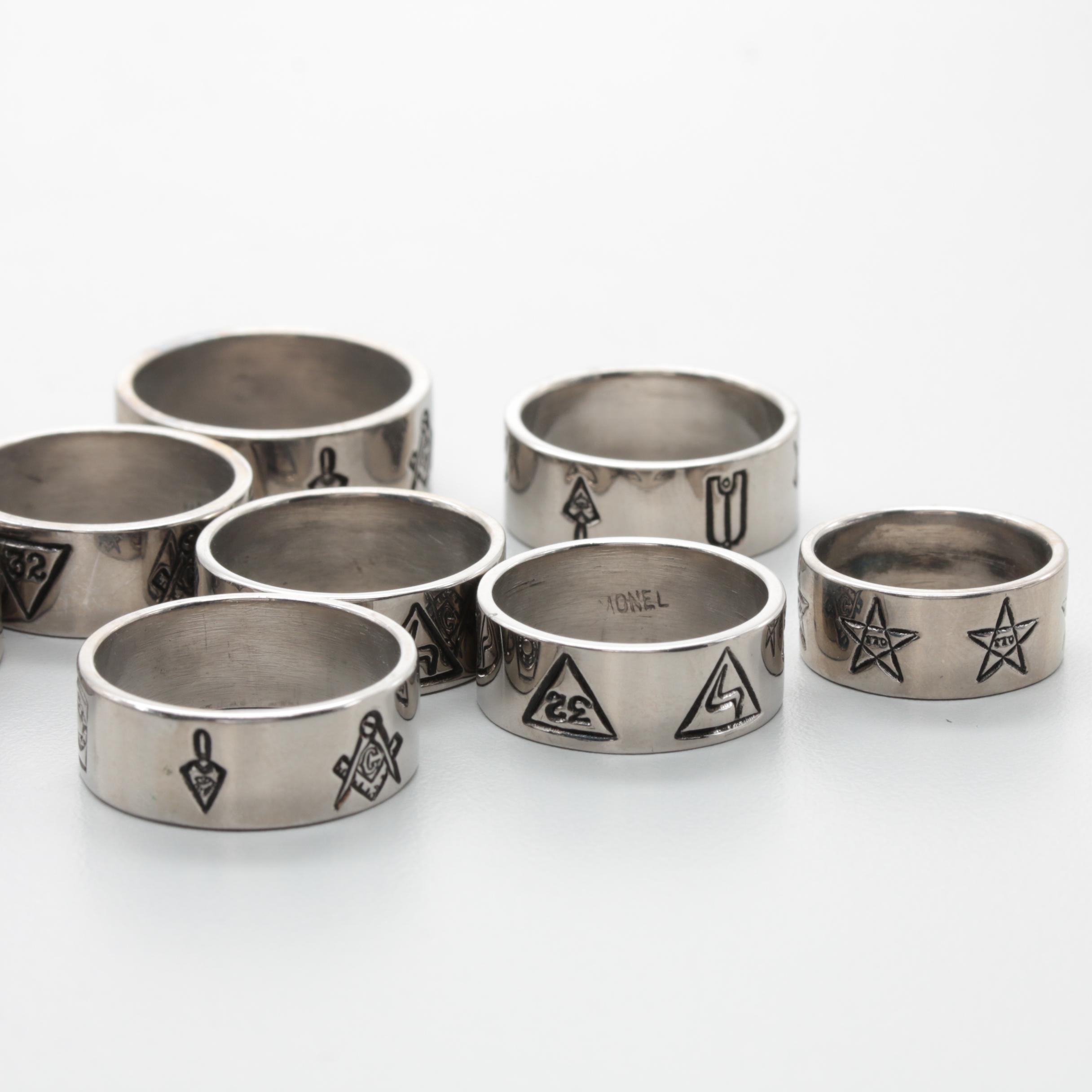 Assortment of Silver Tone Rings