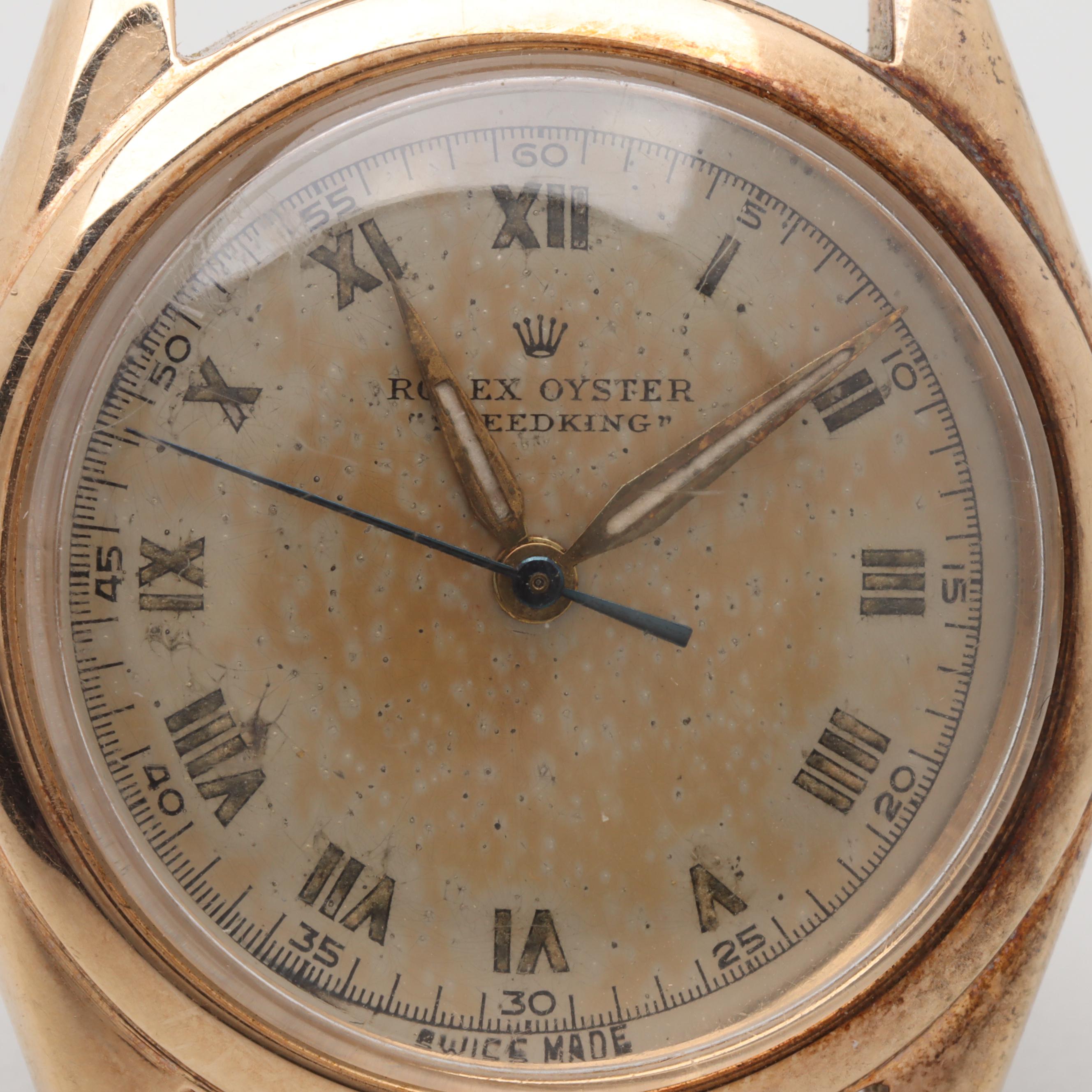 Rolex 14K Yellow Gold Oyster "Speed King" Watch Case and Works