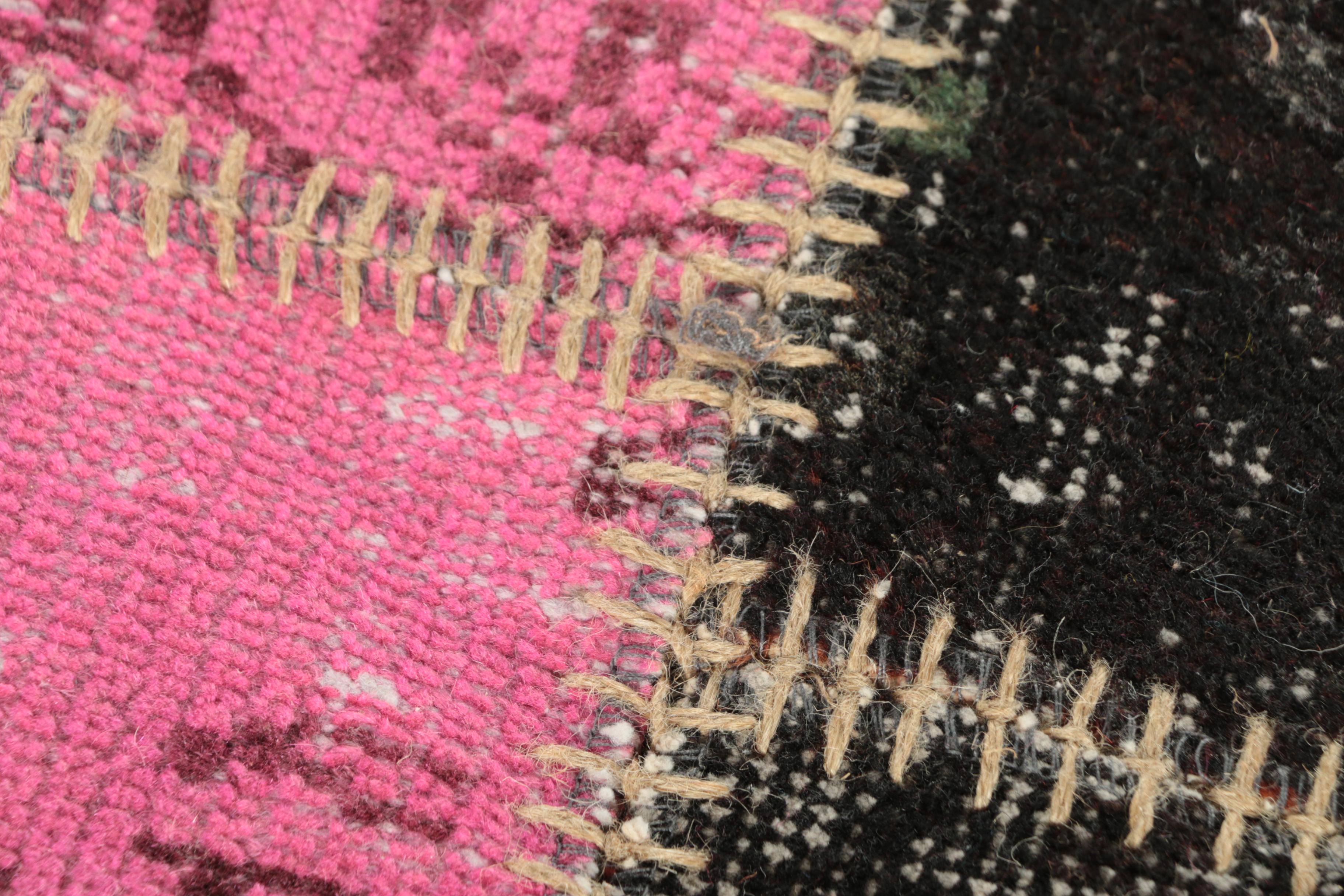 Hand-Knotted Turkish Patchwork Wool Area Rug by Blue Ocean Traders