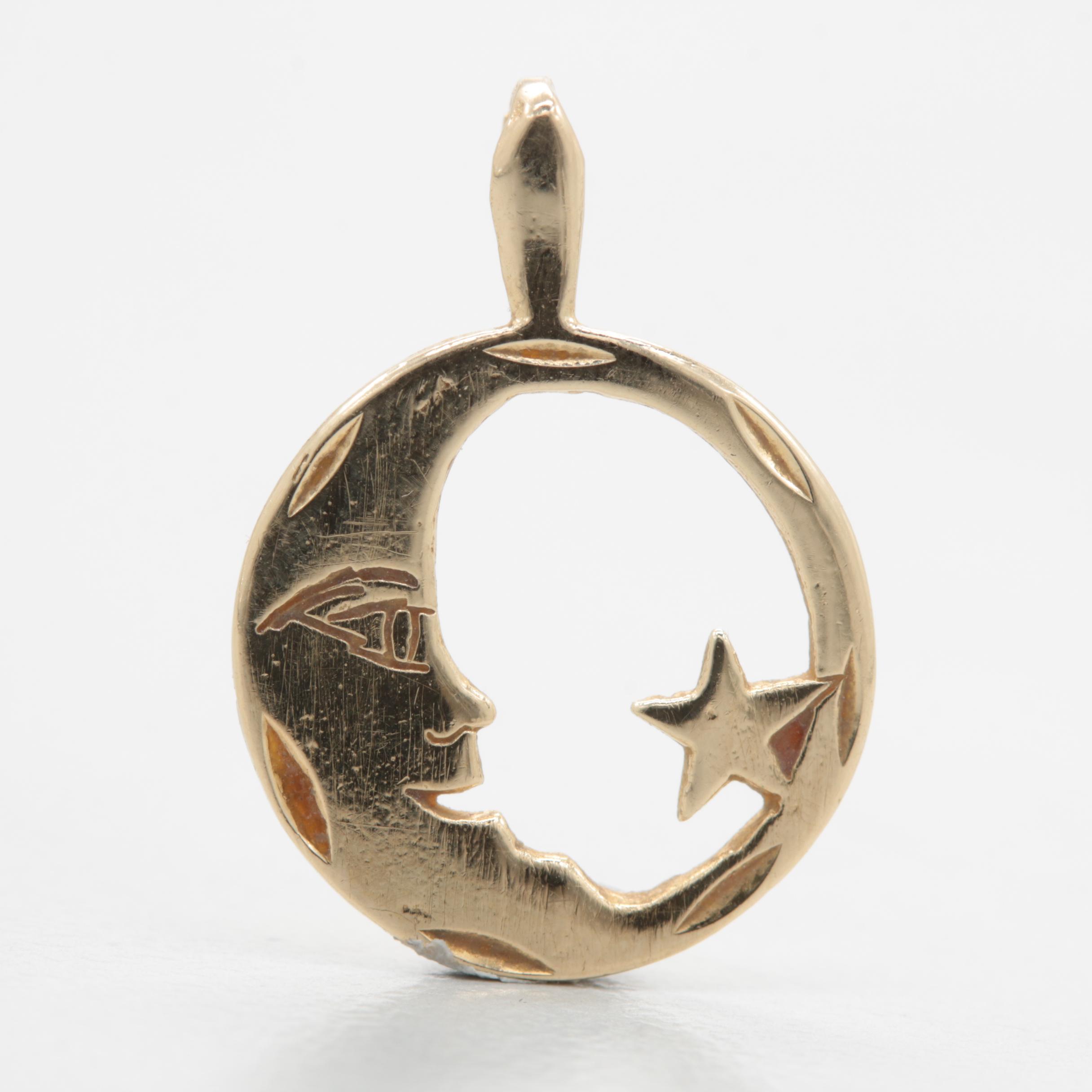 Michael Anthony 14K Yellow Gold Moon Pendant