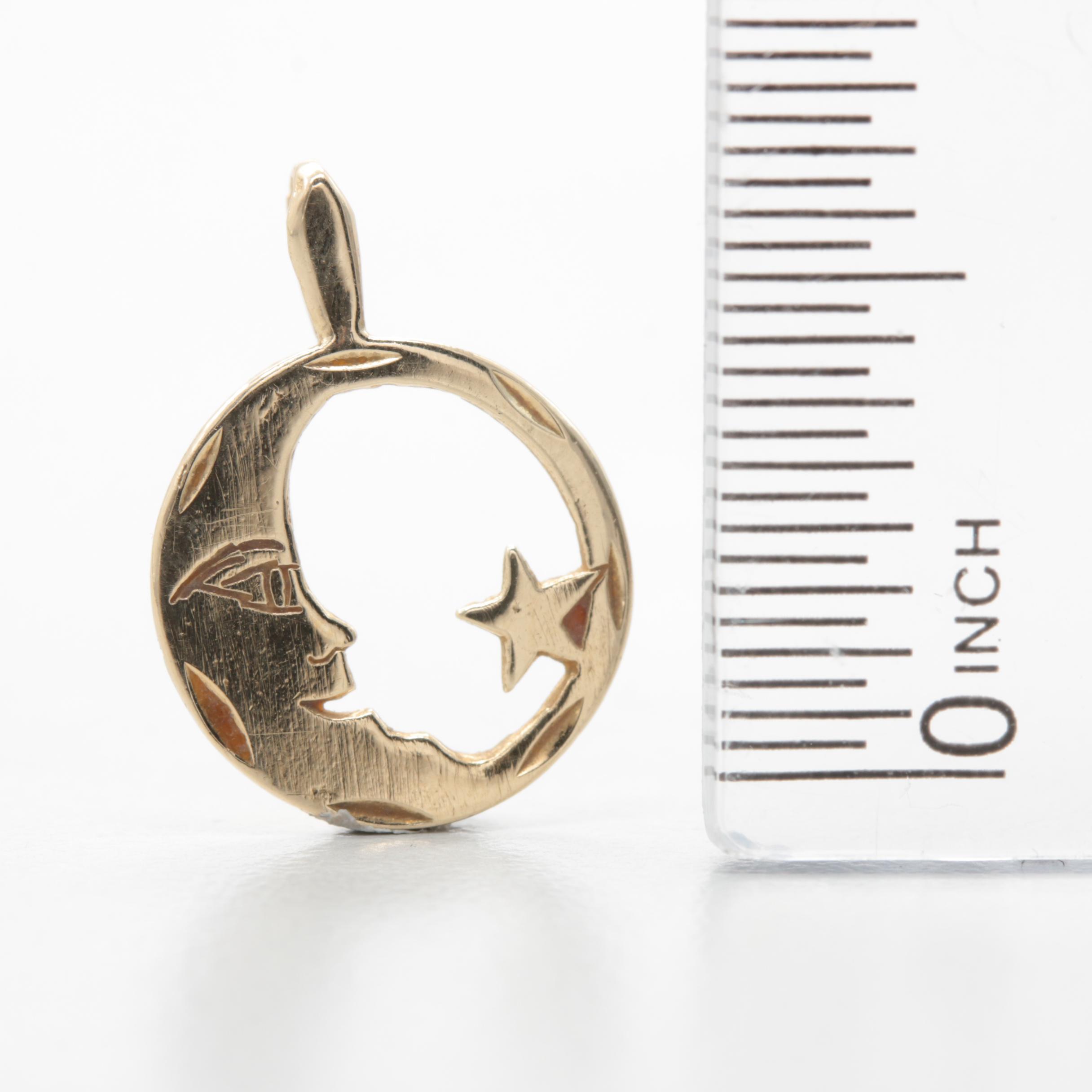 Michael Anthony 14K Yellow Gold Moon Pendant