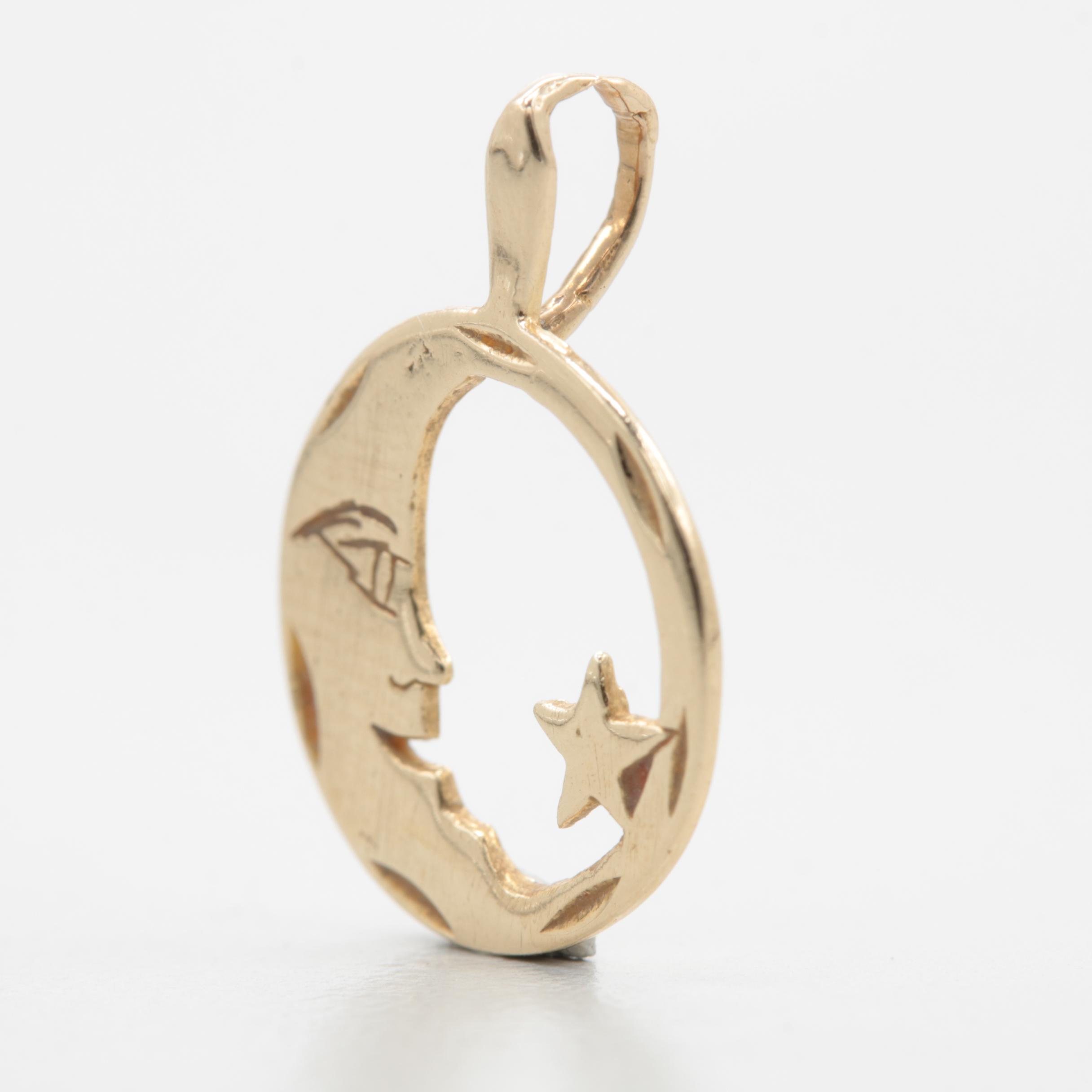 Michael Anthony 14K Yellow Gold Moon Pendant