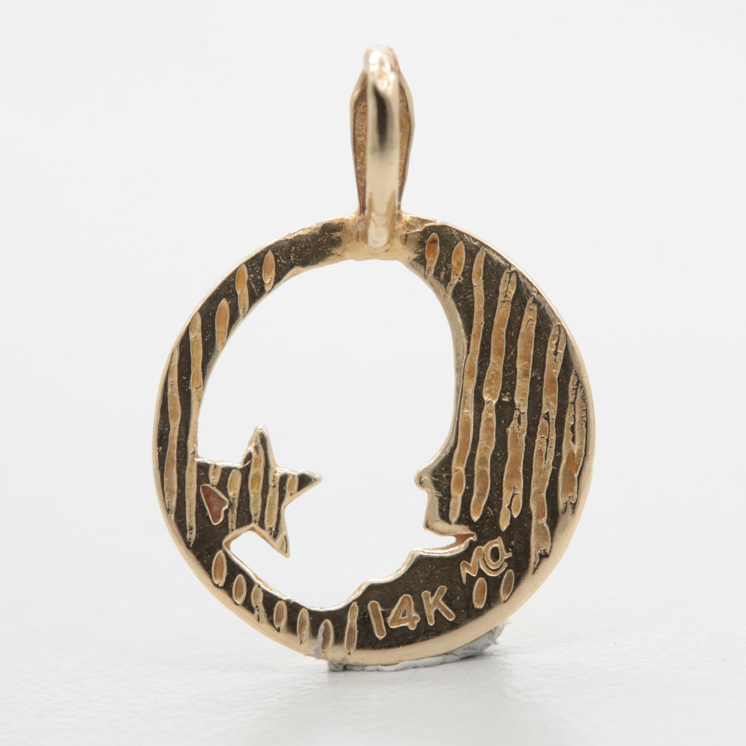 Michael Anthony 14K Yellow Gold Moon Pendant