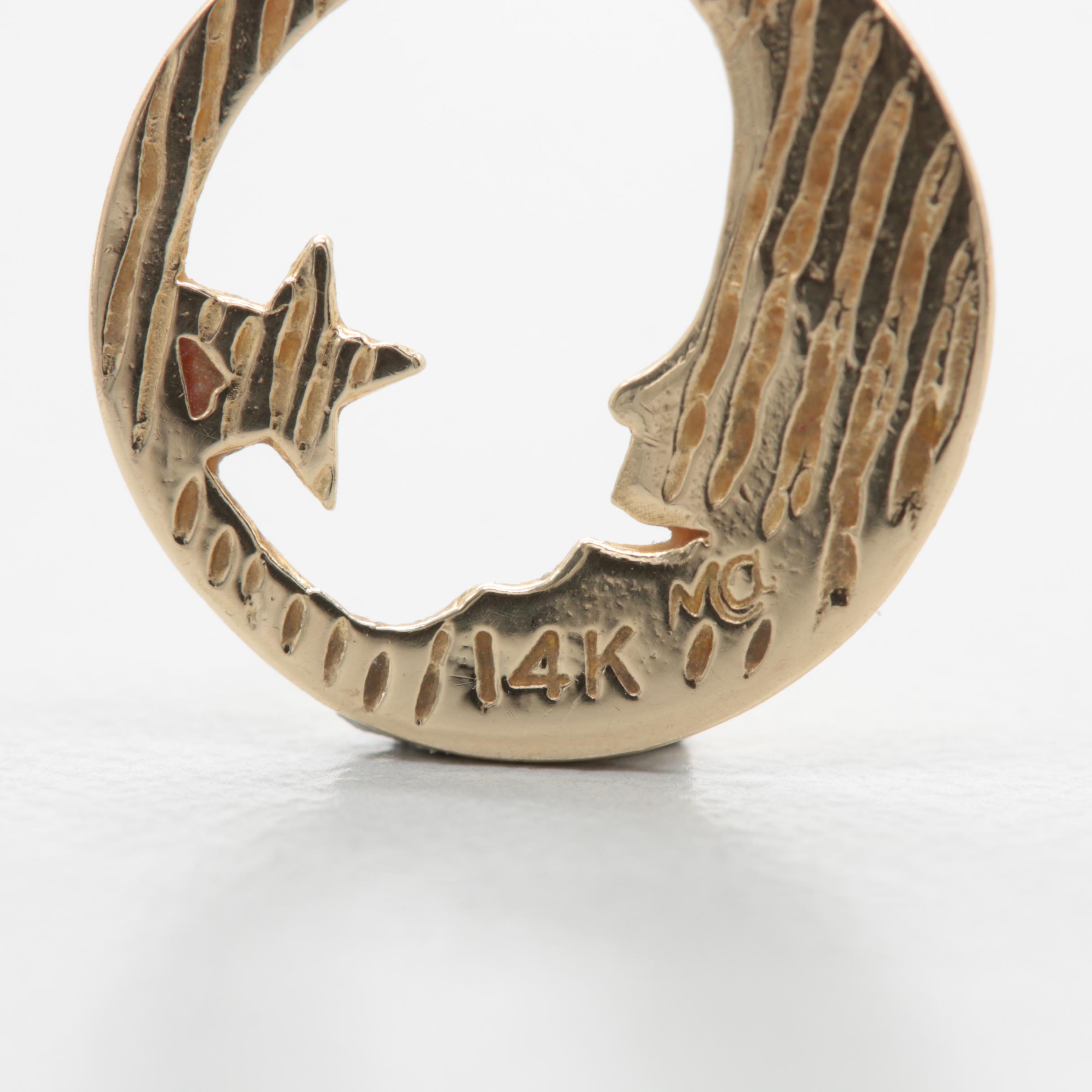 Michael Anthony 14K Yellow Gold Moon Pendant